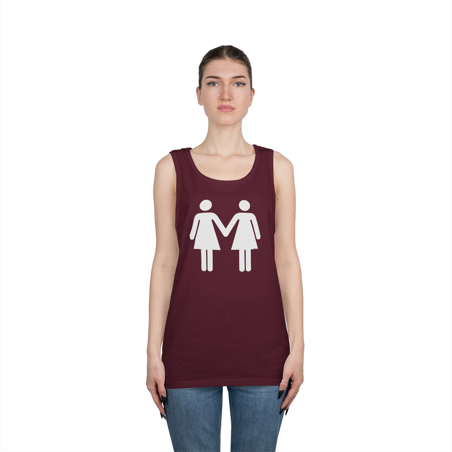 Lesbian Women Holding Hands LGBT Loose Dark Tank Top by TOOLOUD