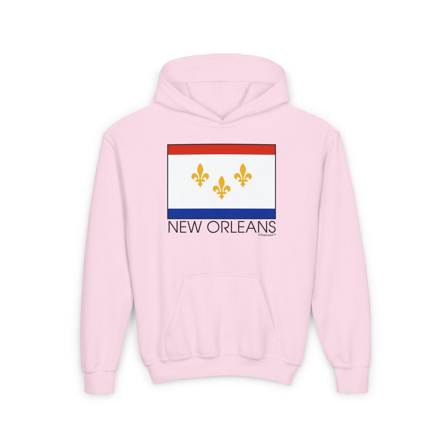 TooLoud New Orleans Louisiana Flag Text Youth Children's Hoodie