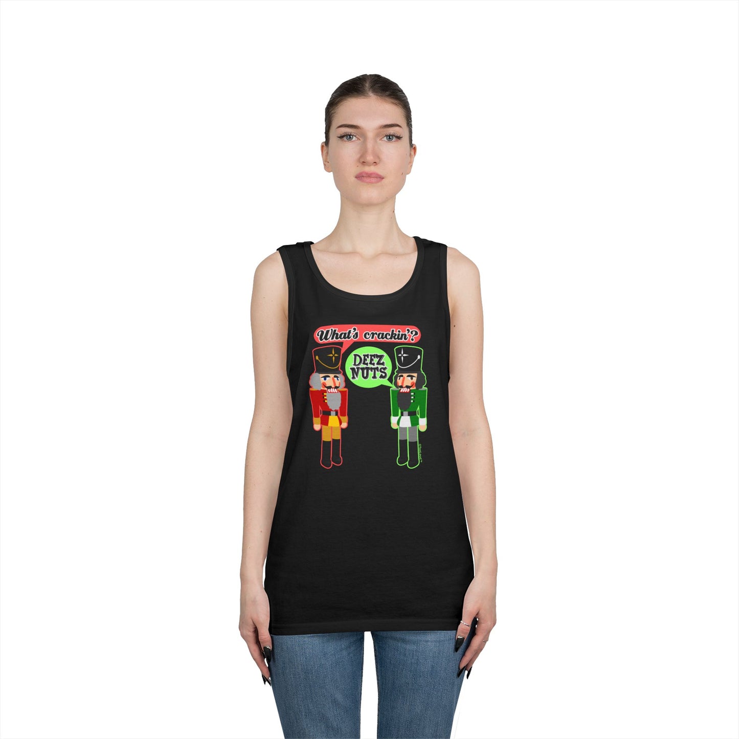 What's Crackin - Deez Nuts Dark Loose Tank Top by TOOLOUD