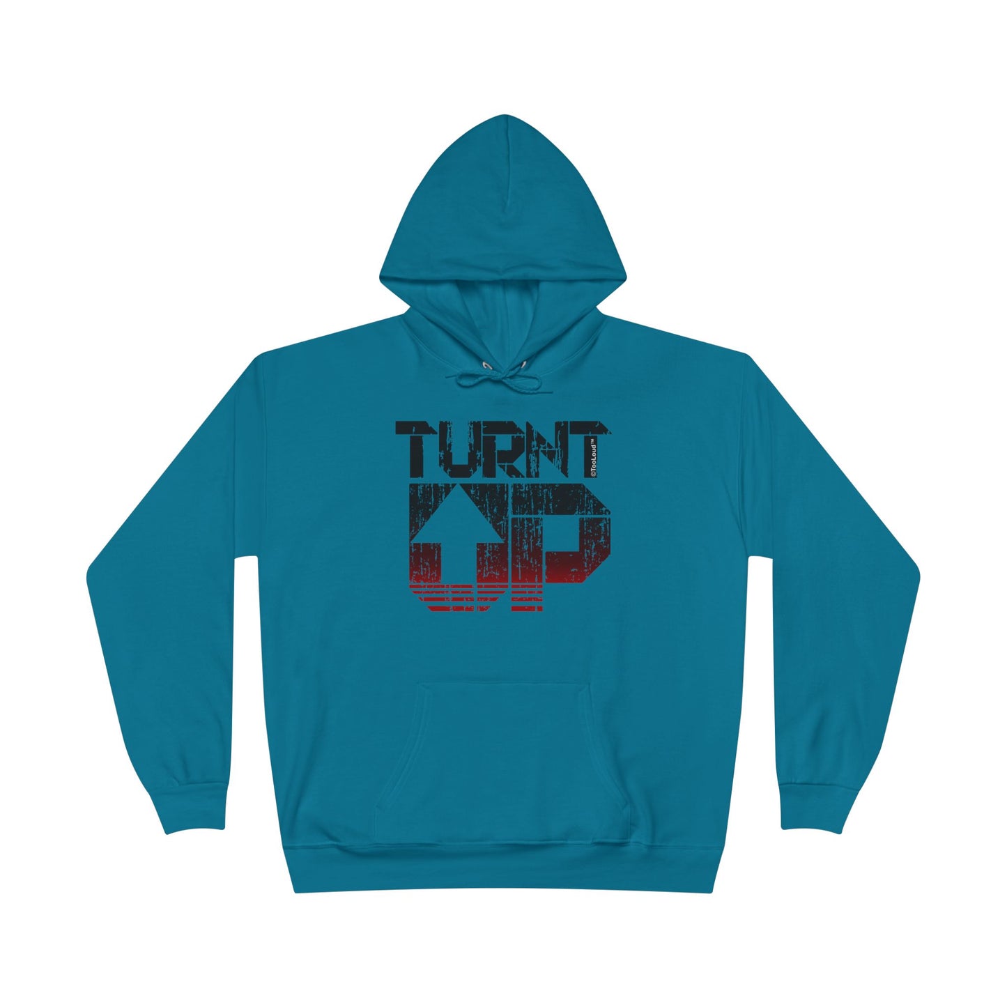 Turnt Up Distressed Unisex Hoodie Sweatshirt by TOOLOUD