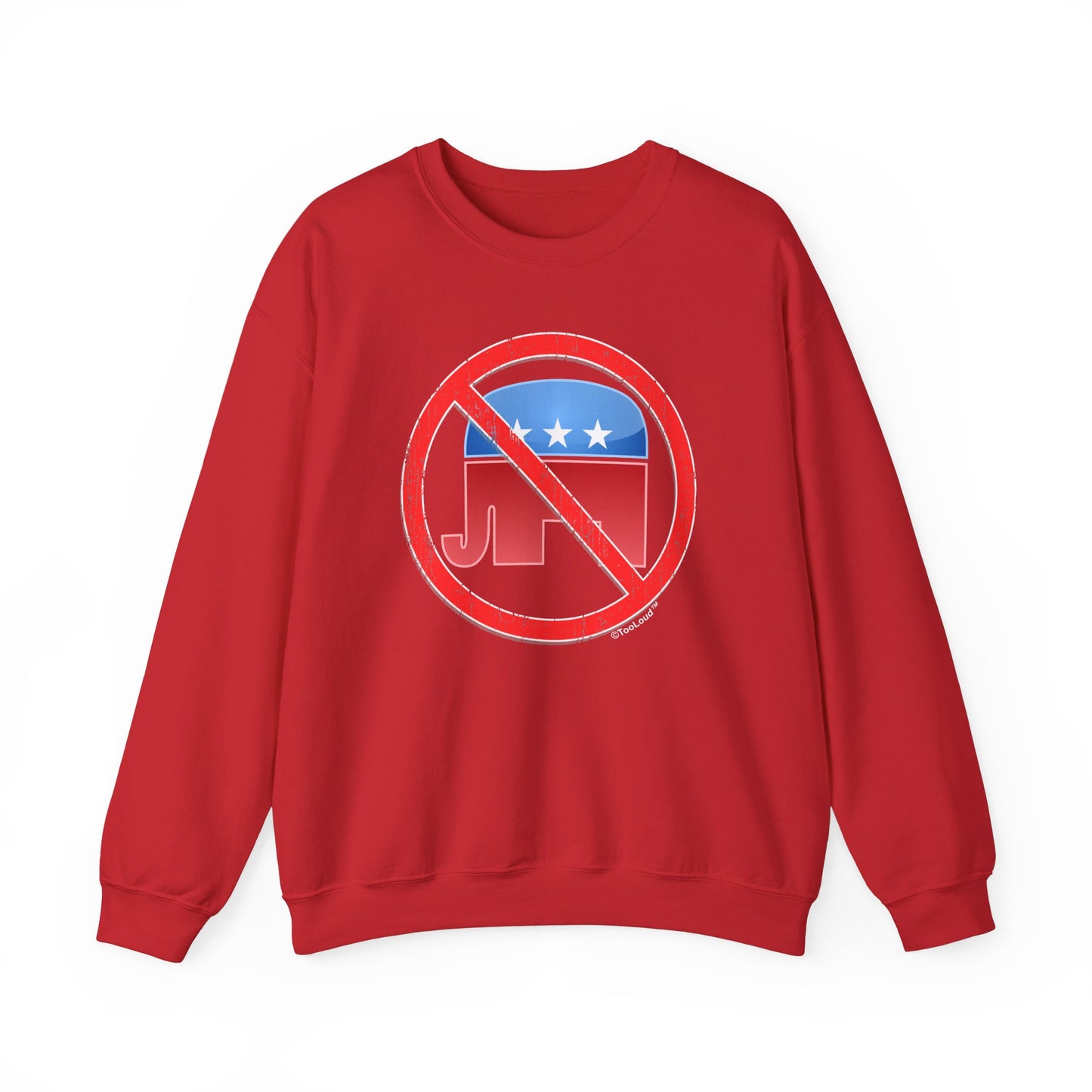 Distressed No Republicans Sign Adult Dark Sweatshirt by TOOLOUD