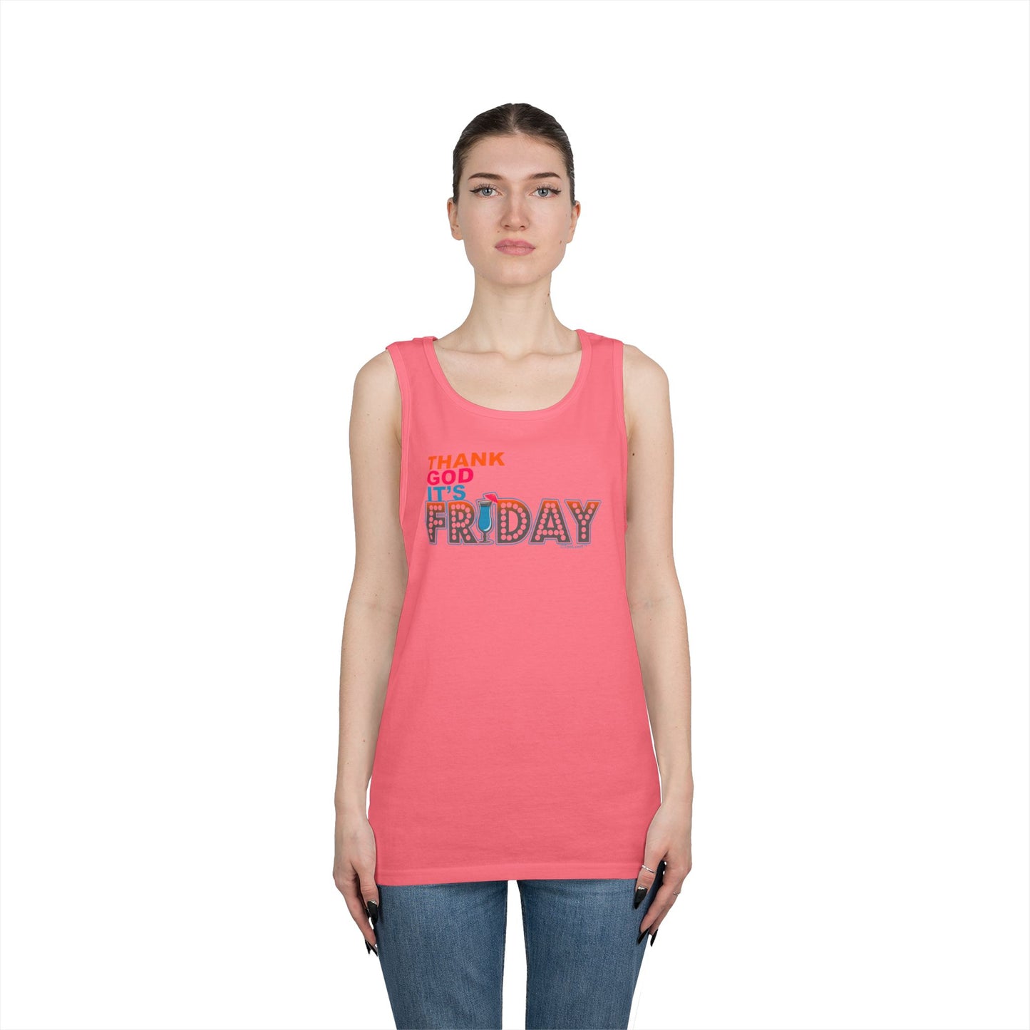 Thank God It's Friday Mixed Drink Loose Tank Top by TOOLOUD