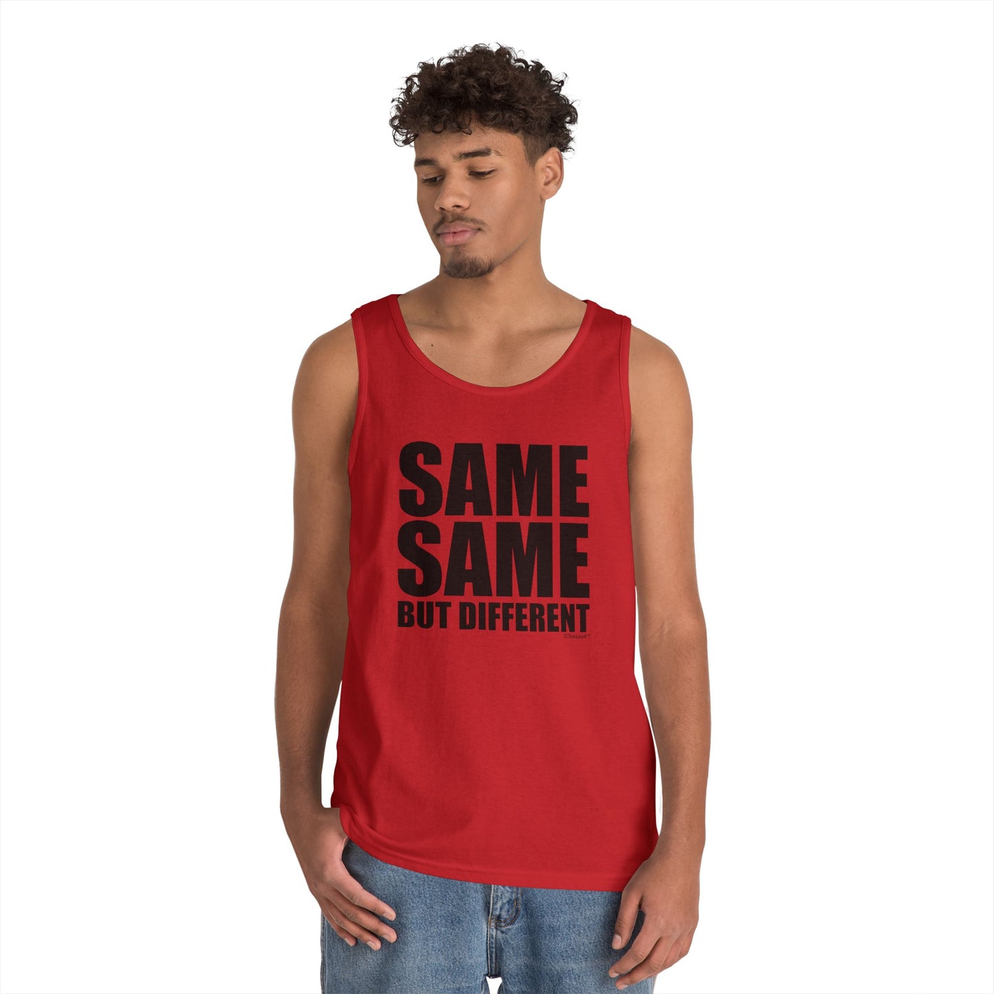 TOOLOUD Same Same But Different Unisex Heavy Loose Tank Top