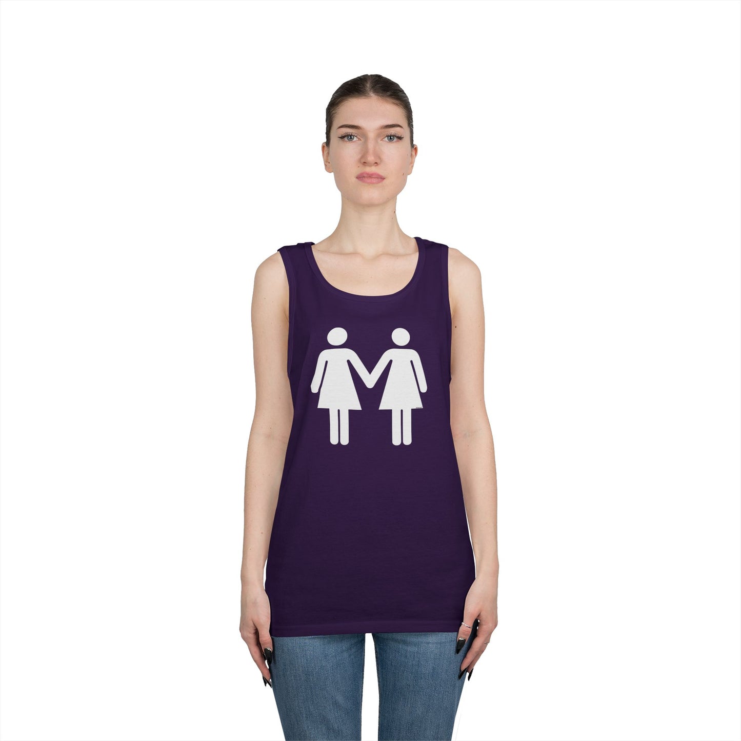 Lesbian Women Holding Hands LGBT Loose Dark Tank Top by TOOLOUD