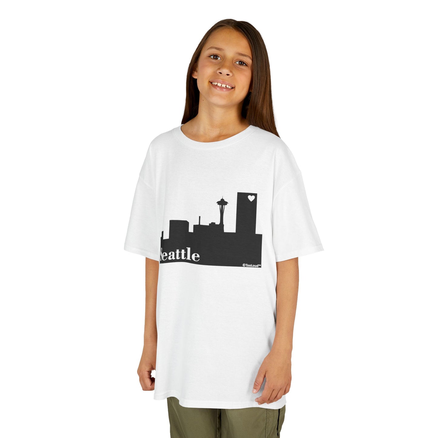 Seattle Skyline with Space Needle Children's T-Shirt by TOOLOUD