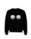 8-Bit Skull Love - Boy and Boy Adult Dark Sweatshirt-Sweatshirts-TooLoud-Black-Small-Davson Sales
