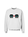 8-Bit Skull Love - Boy and Boy Sweatshirt-Sweatshirts-TooLoud-White-Small-Davson Sales