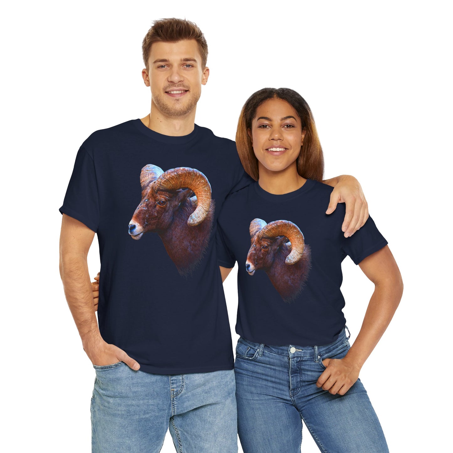 Majestic Bighorn Ram Adult Dark T-Shirt by TOOLOUD