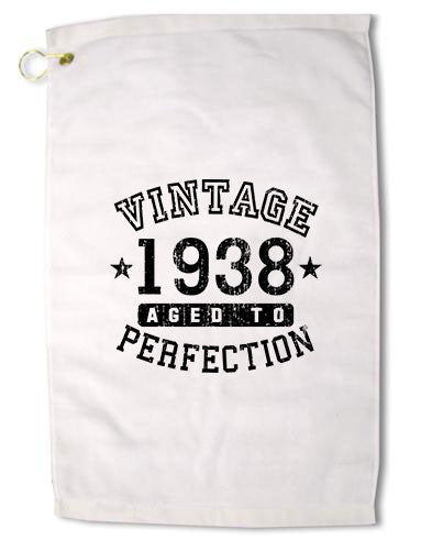 80th Birthday Vintage Birth Year 1939 Micro Terry Gromet Golf Towel 16 x 25 inch by TooLoud-Golf Towel-TooLoud-White-Davson Sales