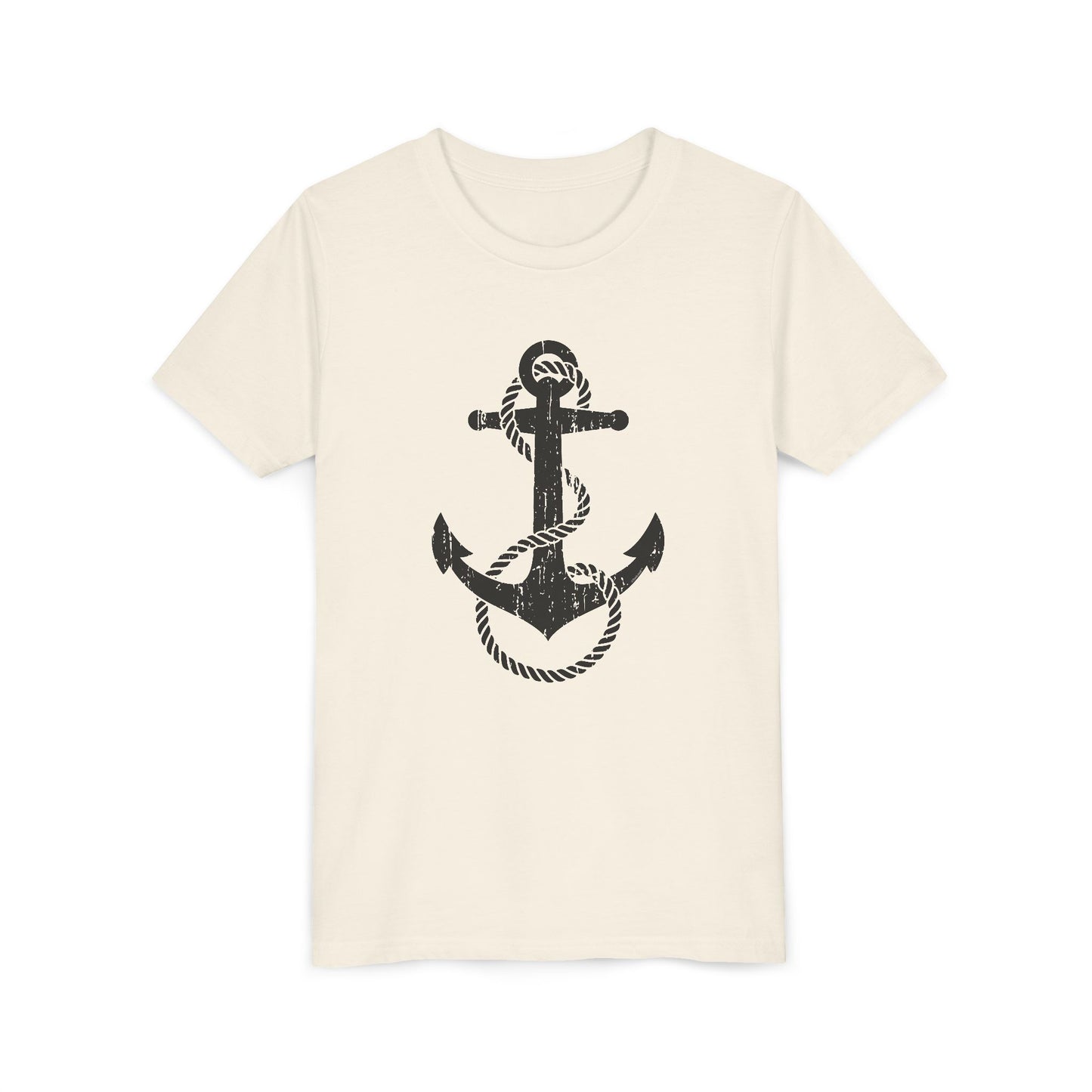 Distressed Nautical Sailor Rope Anchor Children's Youth T-Shirt by TOOLOUD