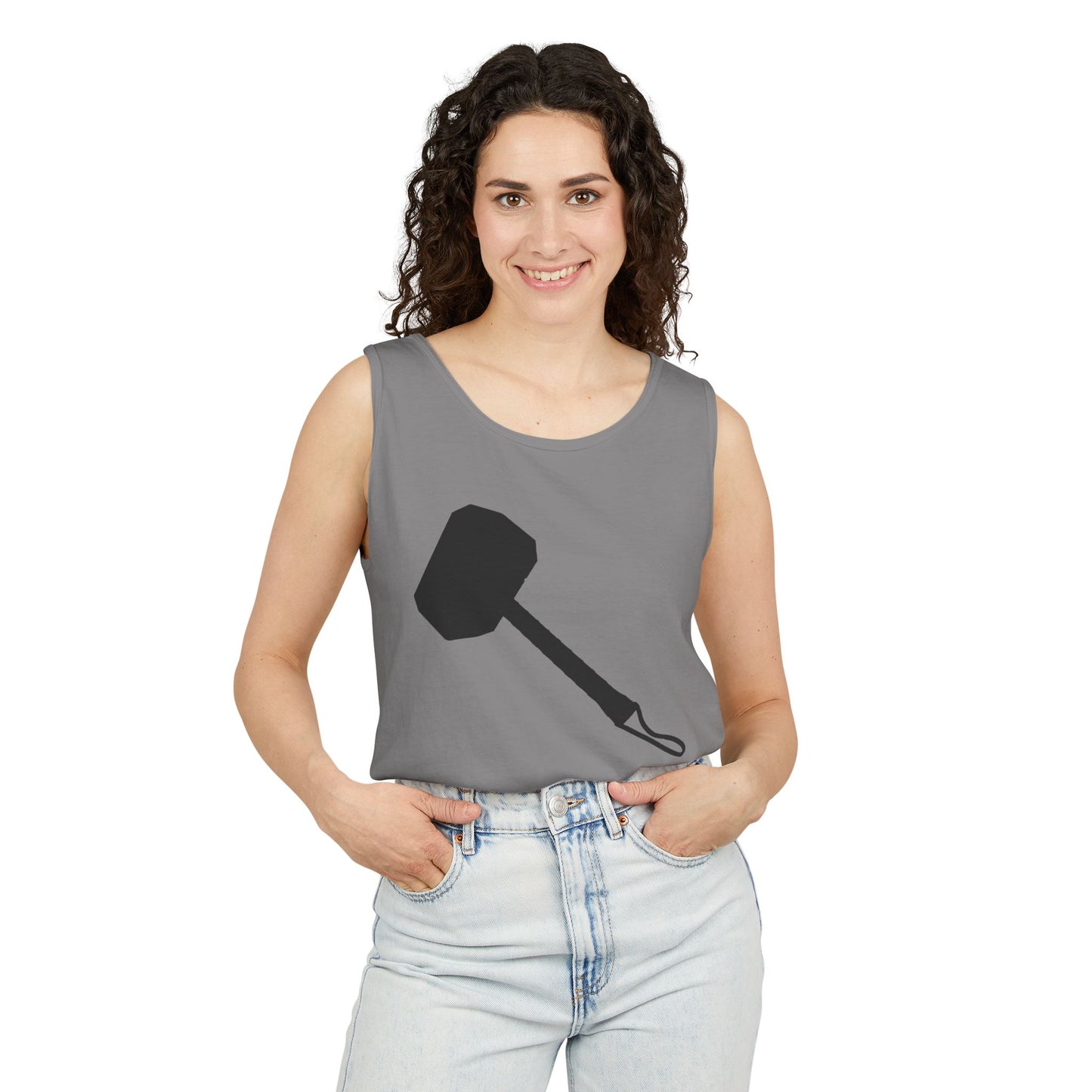 Thors Hammer Nordic Runes Lucky Odin Mjolnir Valhalla Loose Tank Top