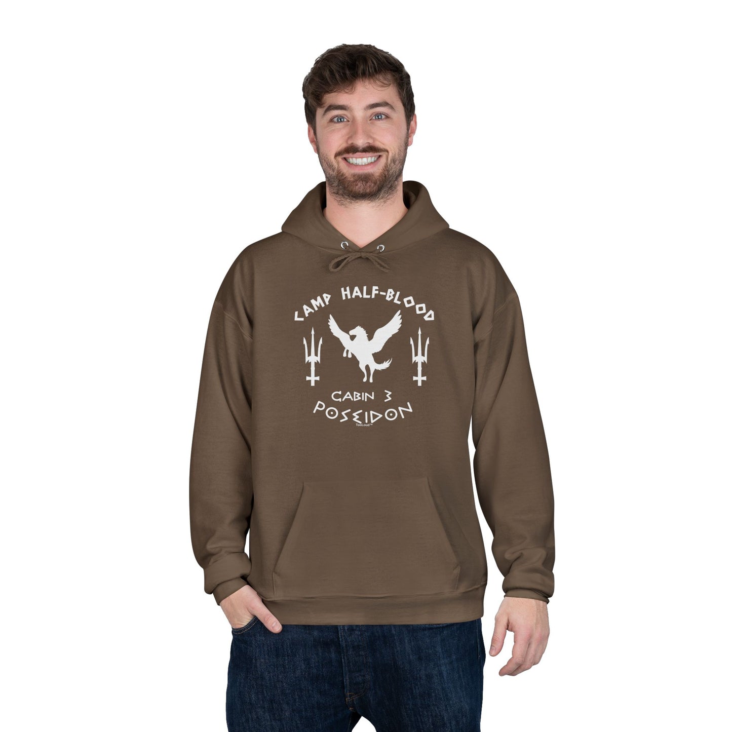 Cabin 3 Poseidon Camp Half Blood Dark Adult Hoodie Sweatshirt by TOOLOUD