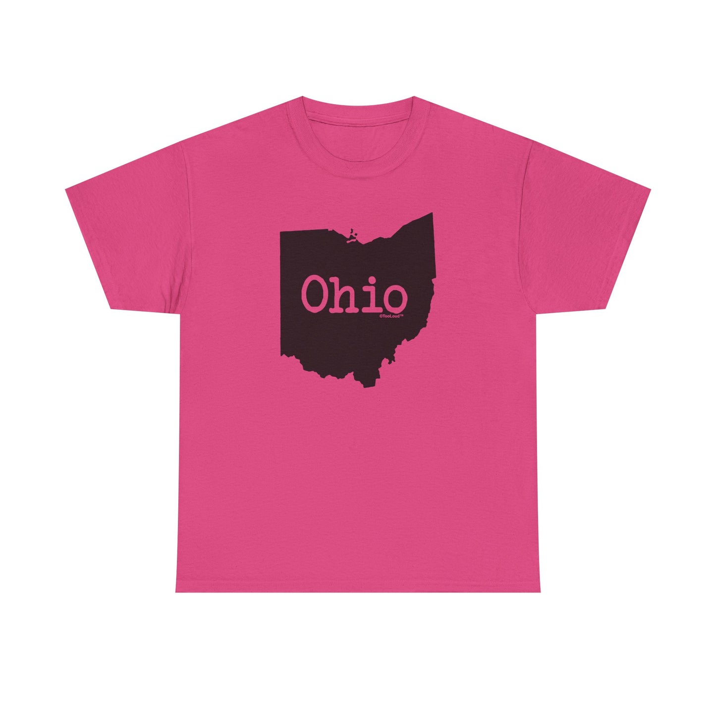 Ohio - United States Shape Print Adult T-Shirt by TOOLOUD