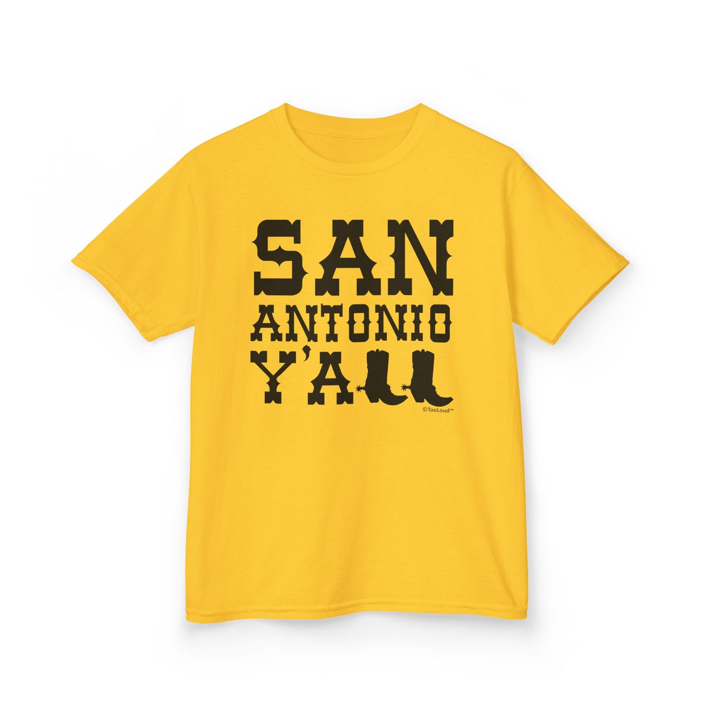 San Antonio Y’all – Boots – Texas Pride Children’s T-Shirt by TOOLOUD