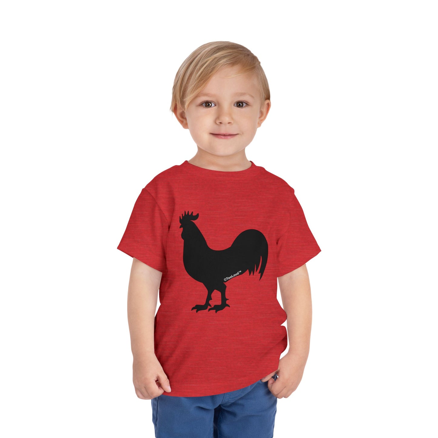 Rooster Silhouette Design Toddler T-Shirt by TOOLOUD