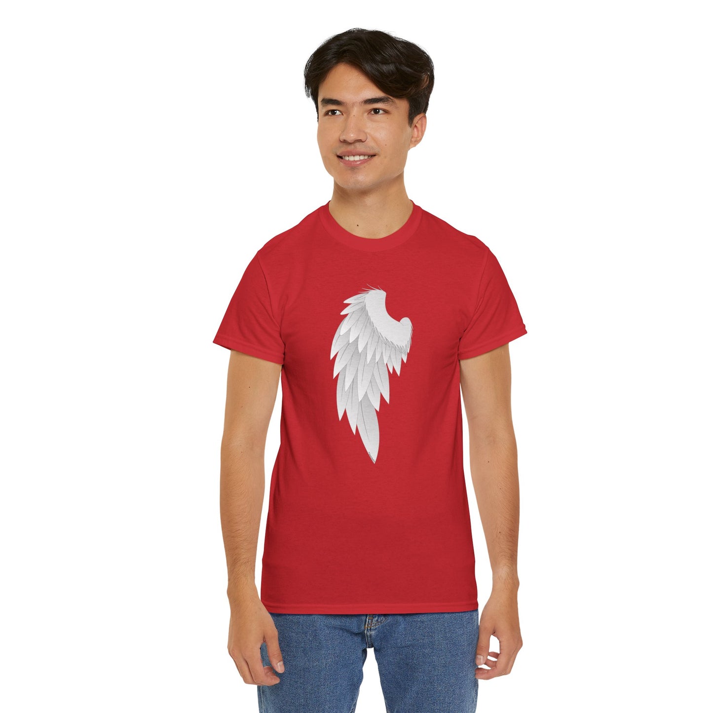 Single Left Angel Wing Design - Adults Dark T-Shirt by TOOLOUD