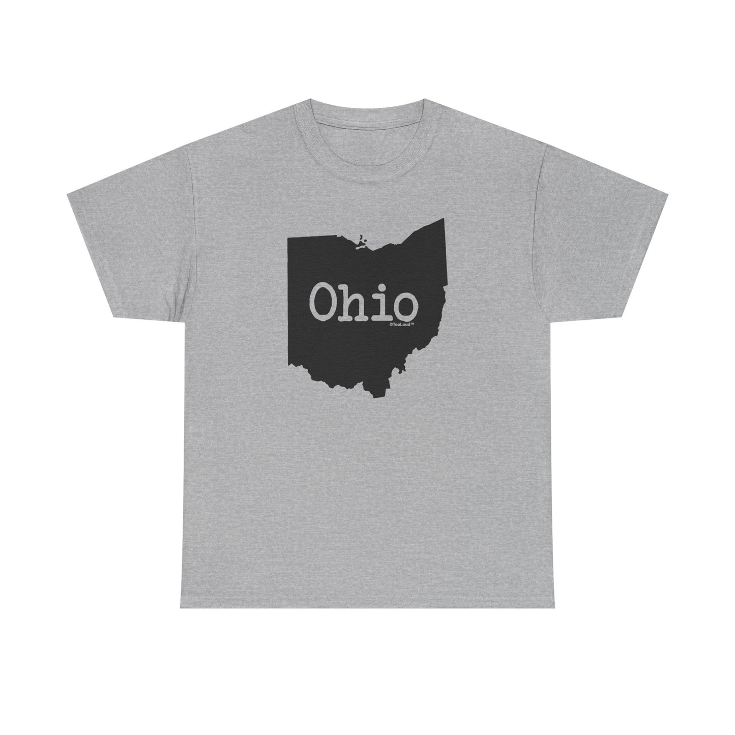 Ohio - United States Shape Print Adult T-Shirt by TOOLOUD