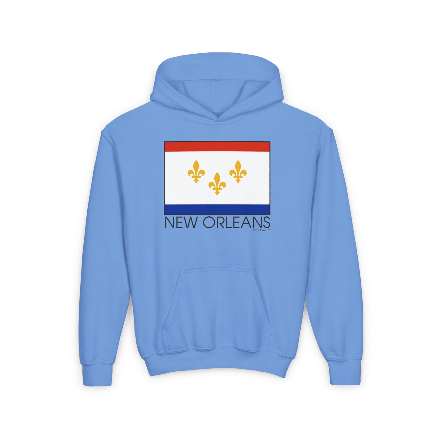 TooLoud New Orleans Louisiana Flag Text Youth Children's Hoodie