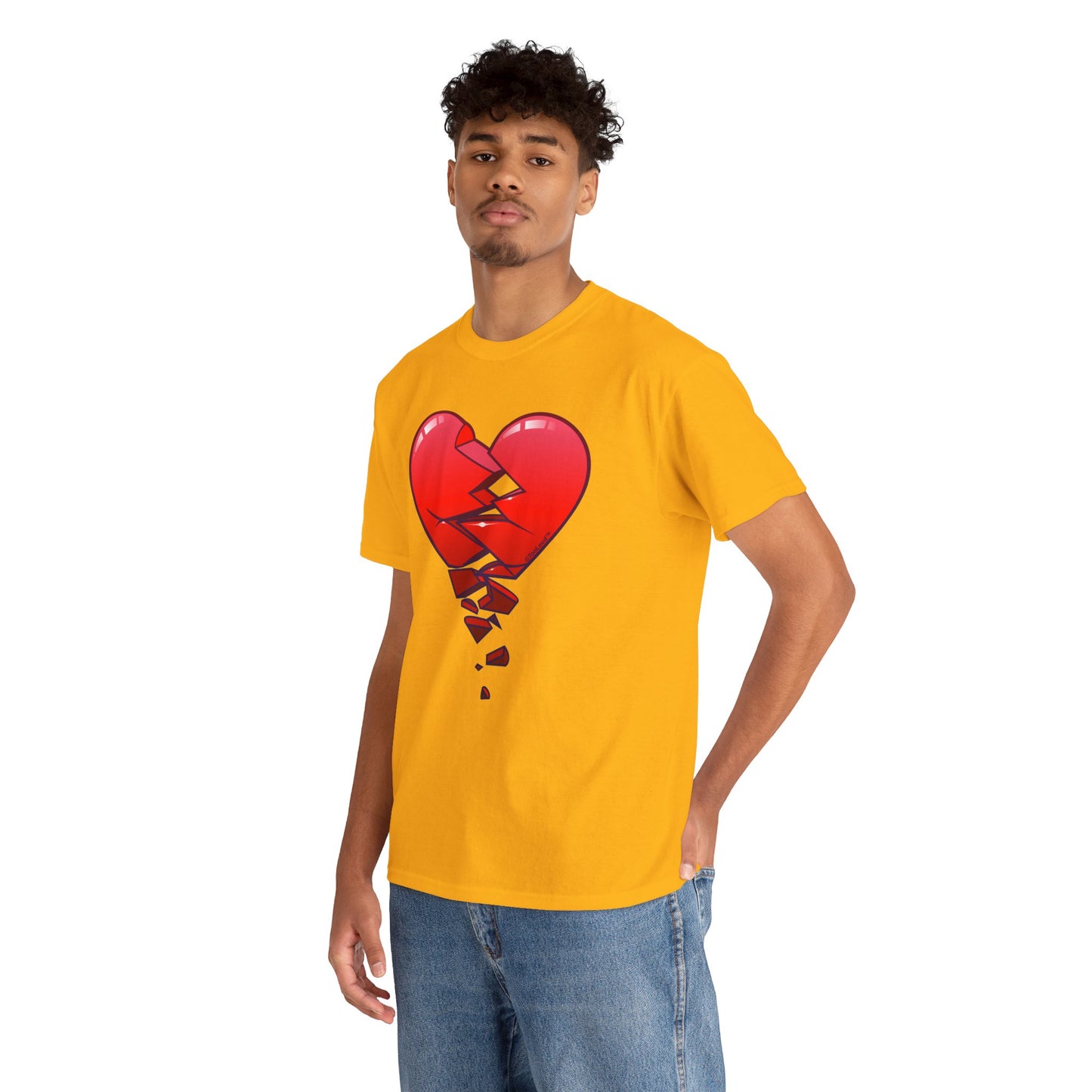 Crumbling Broken Heart Adult Unisex T-Shirt Tee