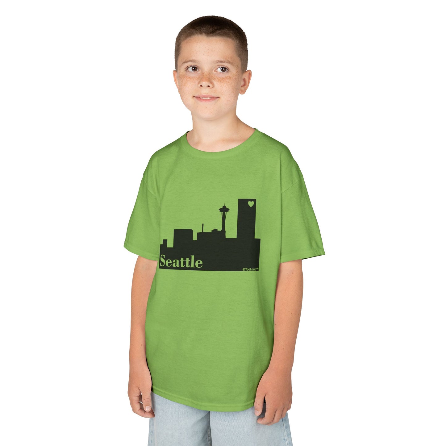 Seattle Skyline with Space Needle Children's T-Shirt by TOOLOUD