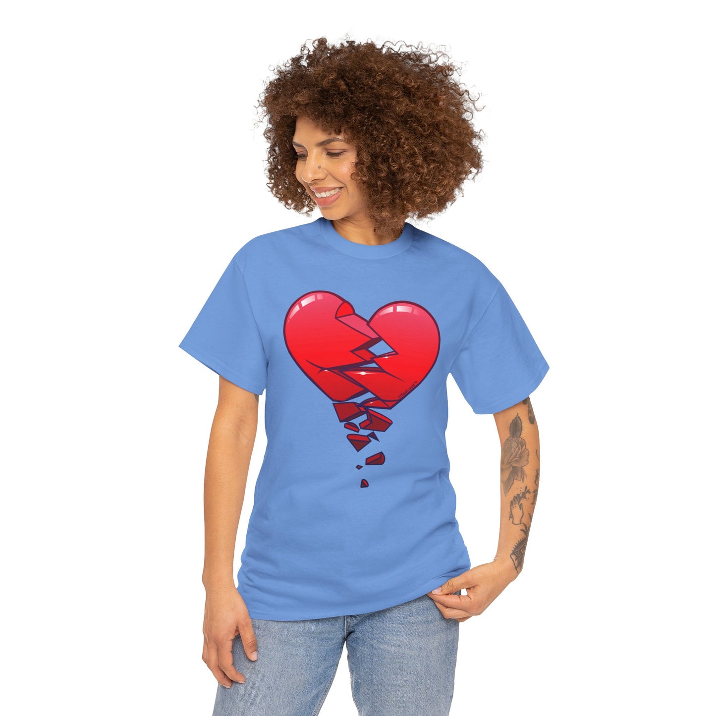 Crumbling Broken Heart Adult Unisex T-Shirt Tee