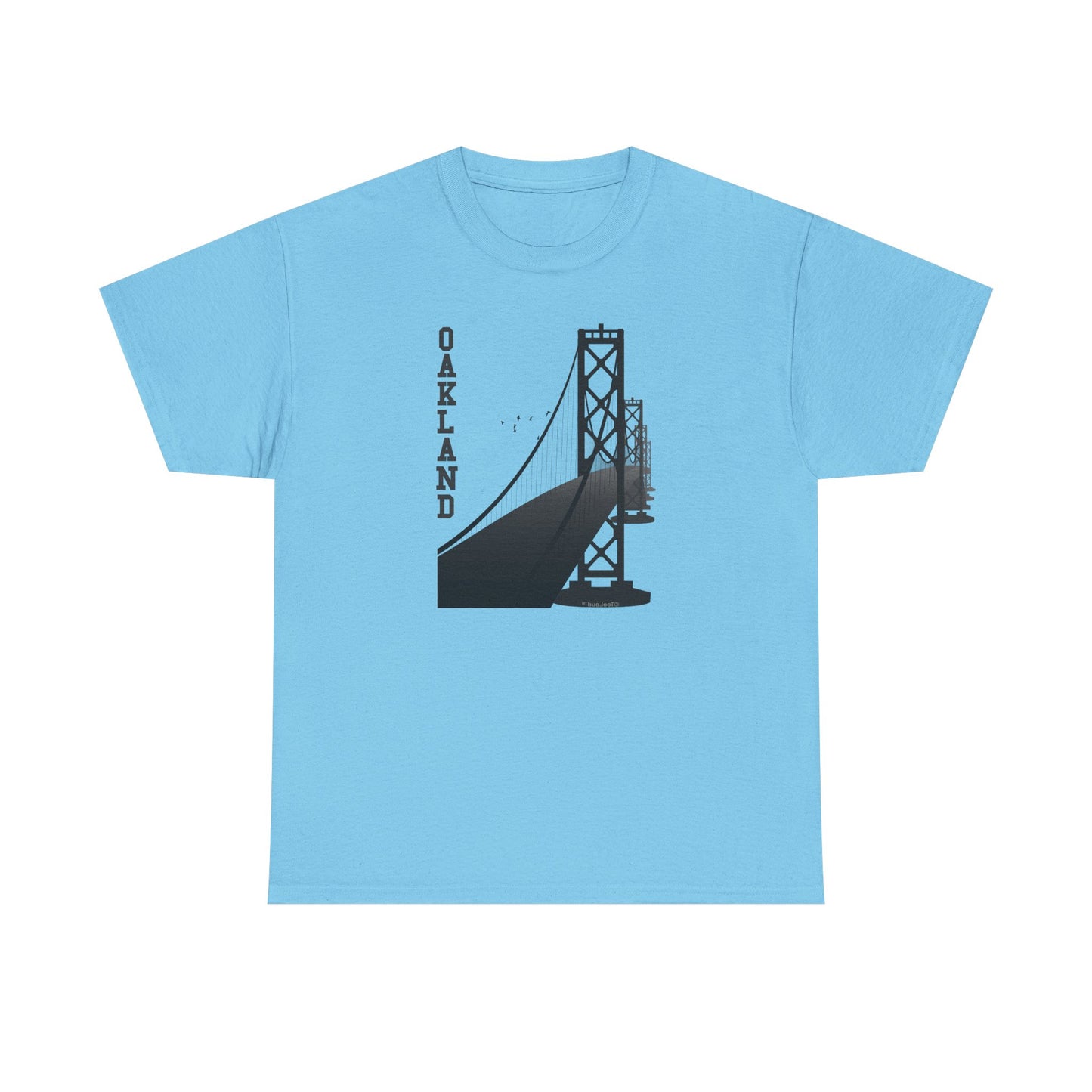 Oakland Text Bay Bridge - Premium Adult T-Shirt State Collection by TOOLOUD