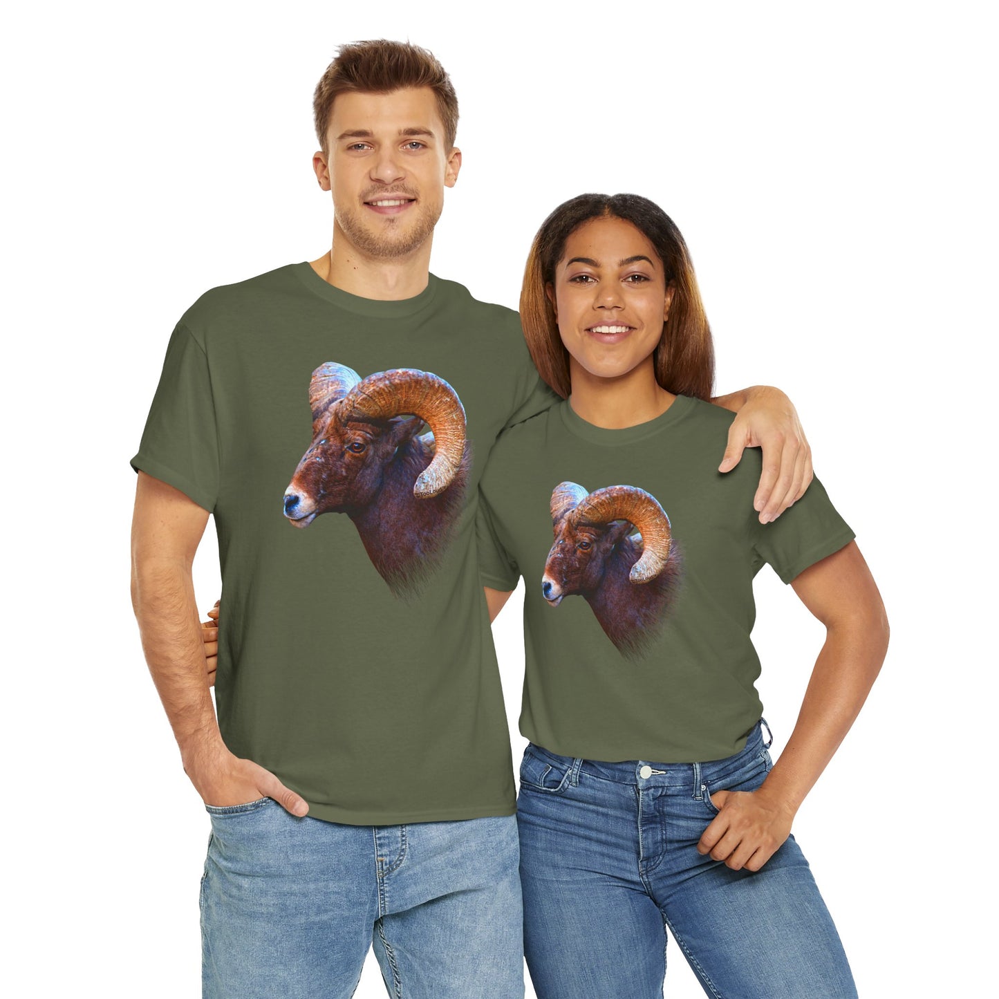 Majestic Bighorn Ram Adult Dark T-Shirt by TOOLOUD