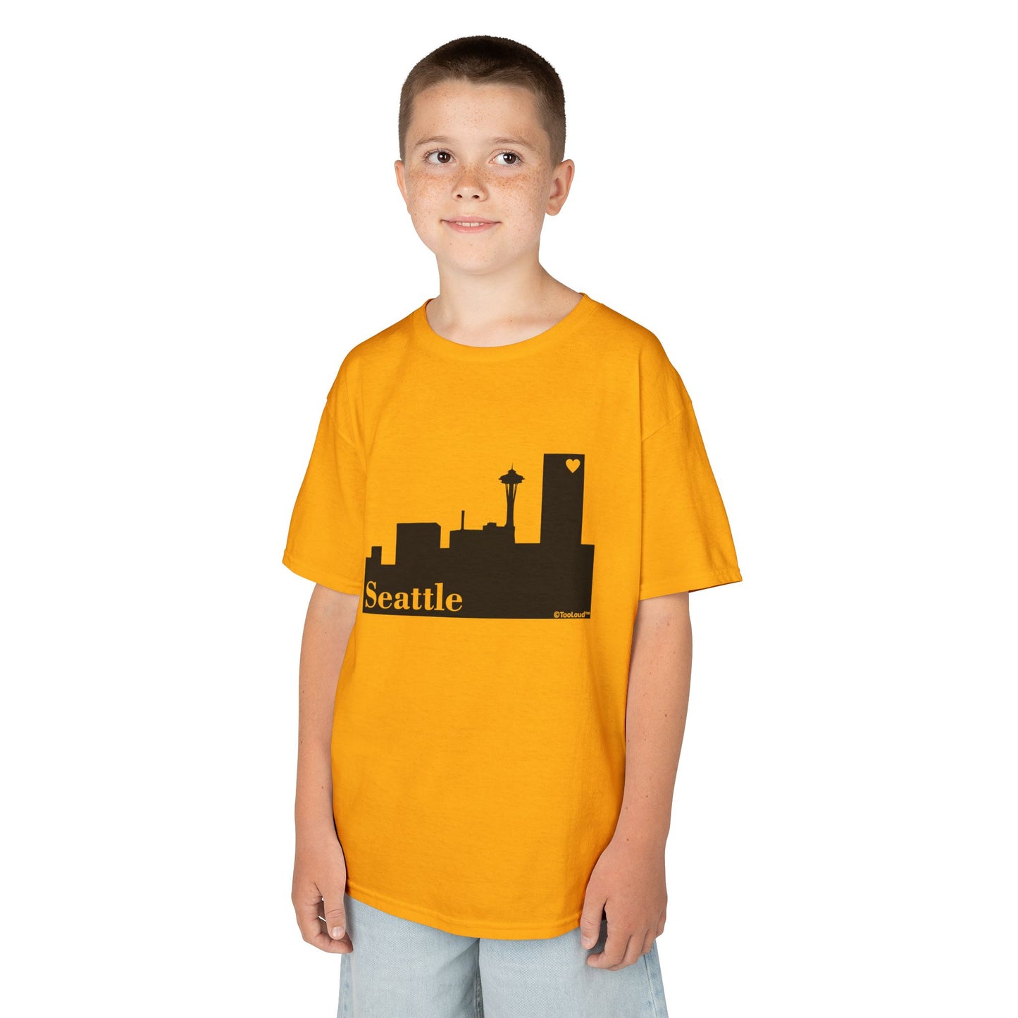 Seattle Skyline with Space Needle Children's T-Shirt by TOOLOUD