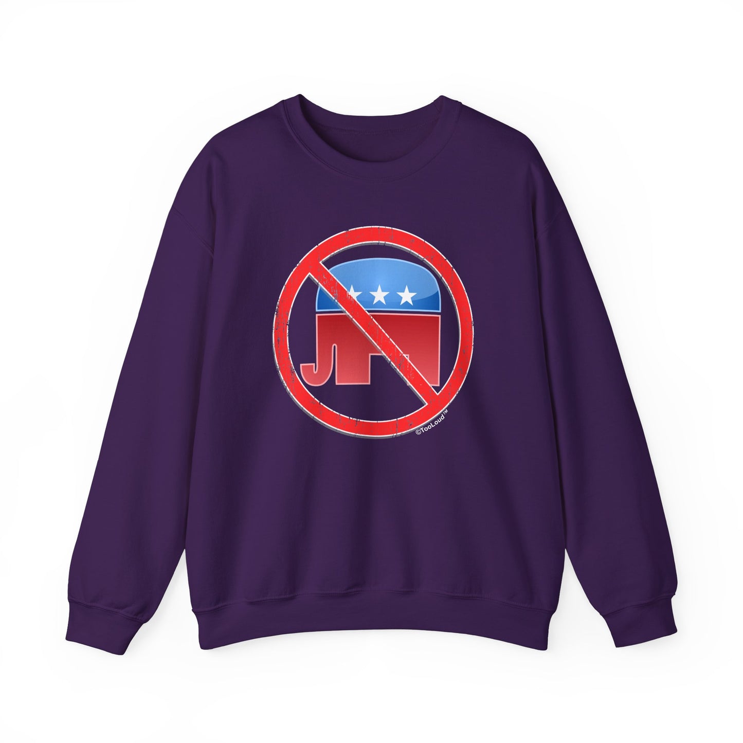 Distressed No Republicans Sign Adult Dark Sweatshirt by TOOLOUD