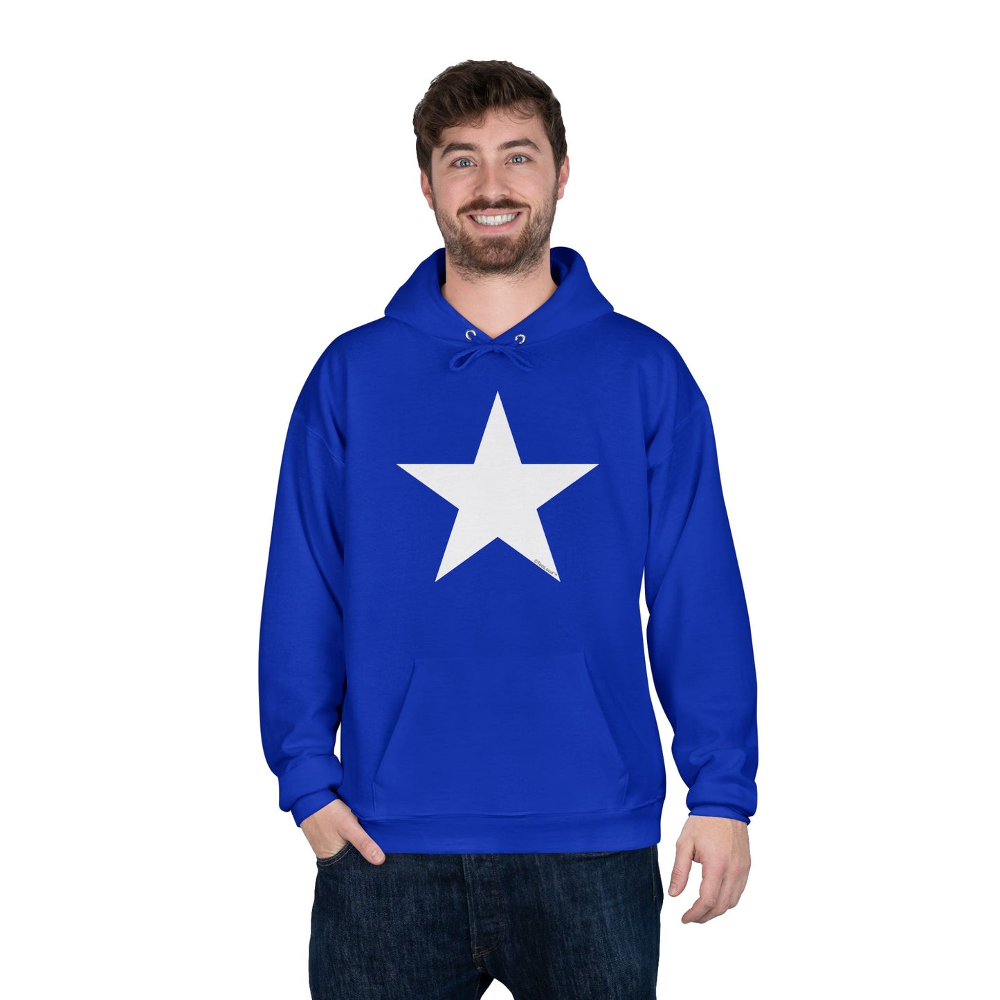 White Star Dark Adult Hoodie Sweatshirt by TOOLOUD
