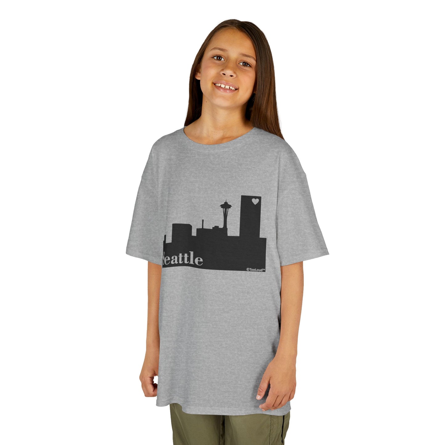 Seattle Skyline with Space Needle Children's T-Shirt by TOOLOUD