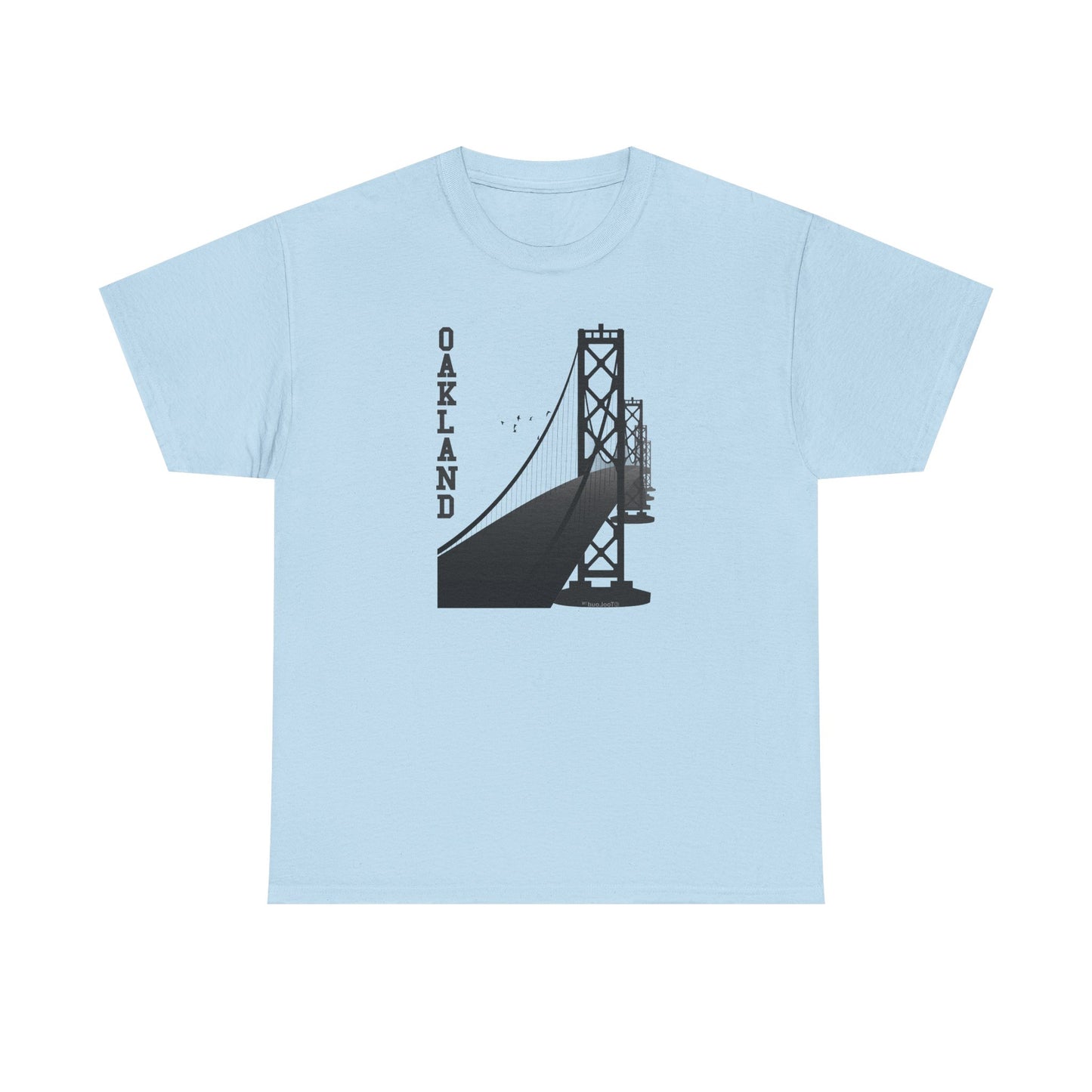 Oakland Text Bay Bridge - Premium Adult T-Shirt State Collection by TOOLOUD