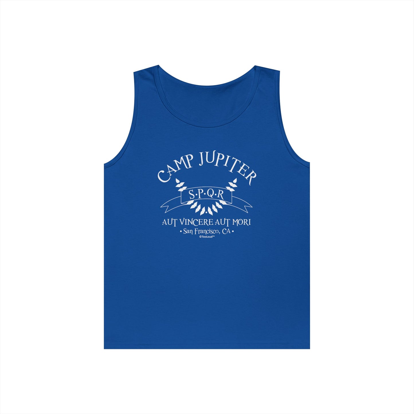 Camp Jupiter SPQR Banner Loose Fit Adult Dark Tank Top by TOOLOUD – Roman Demigod Inspired Design