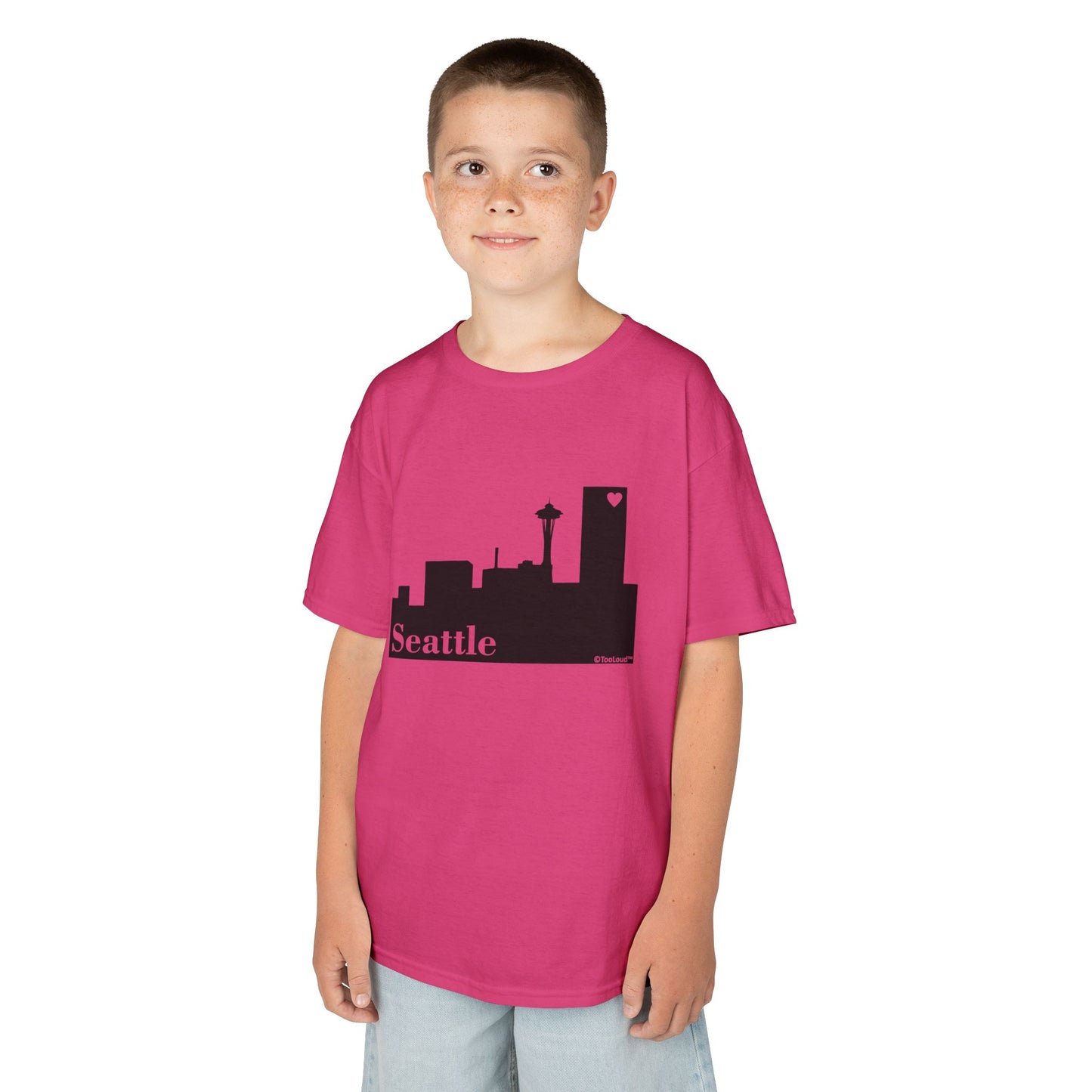 Seattle Skyline with Space Needle Children's T-Shirt by TOOLOUD