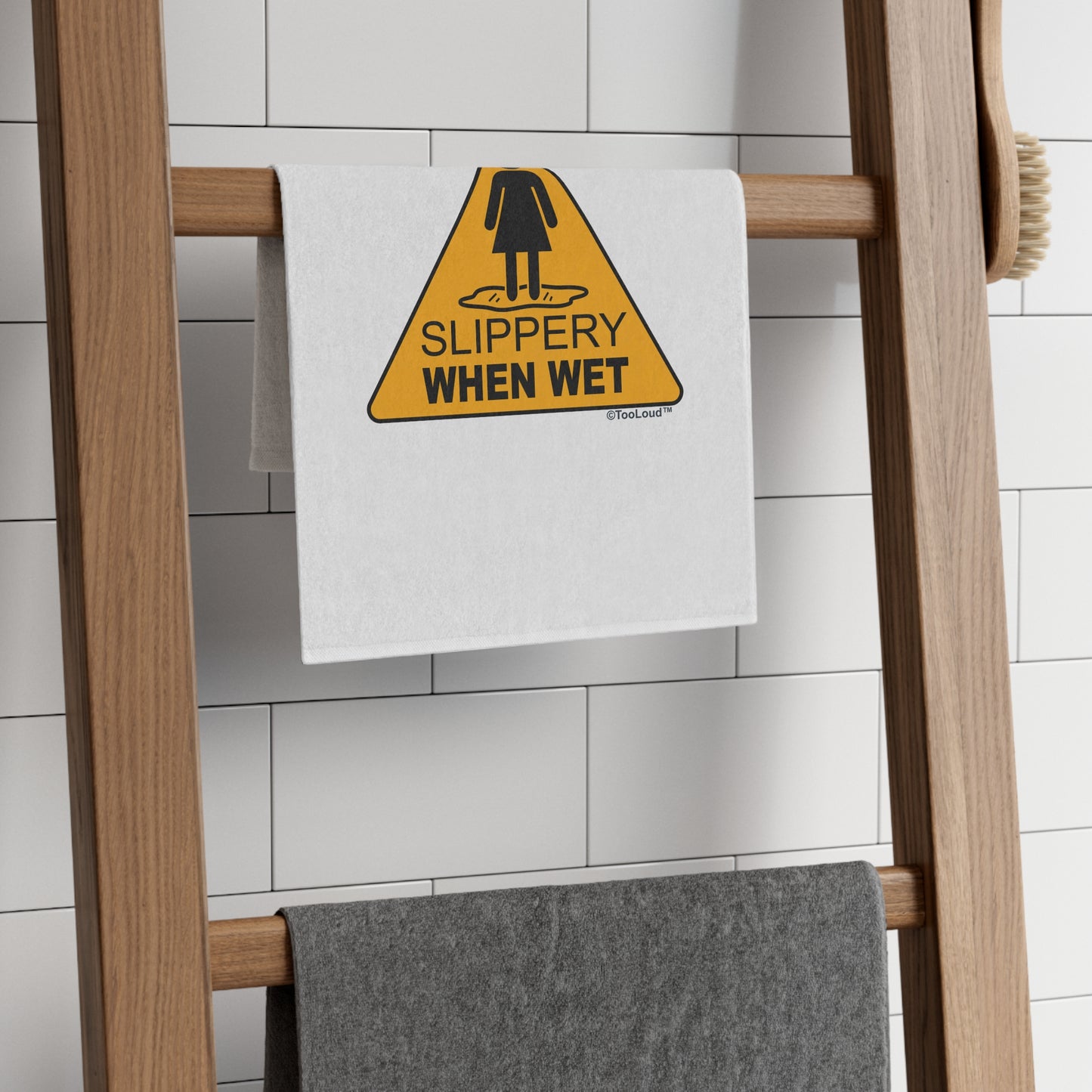 Slippery When Wet Micro Terry Sport Towel 11"x18" by TOOLOUD