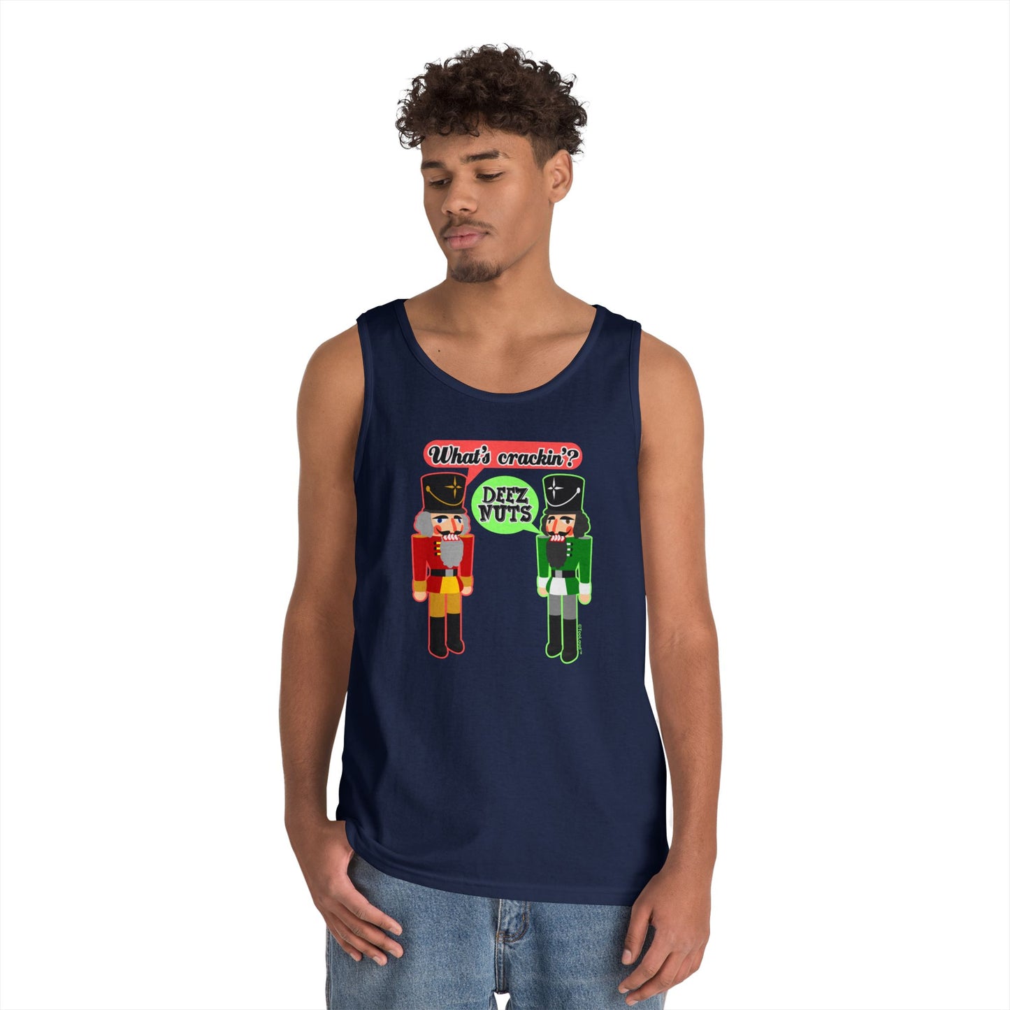 What's Crackin - Deez Nuts Dark Loose Tank Top by TOOLOUD