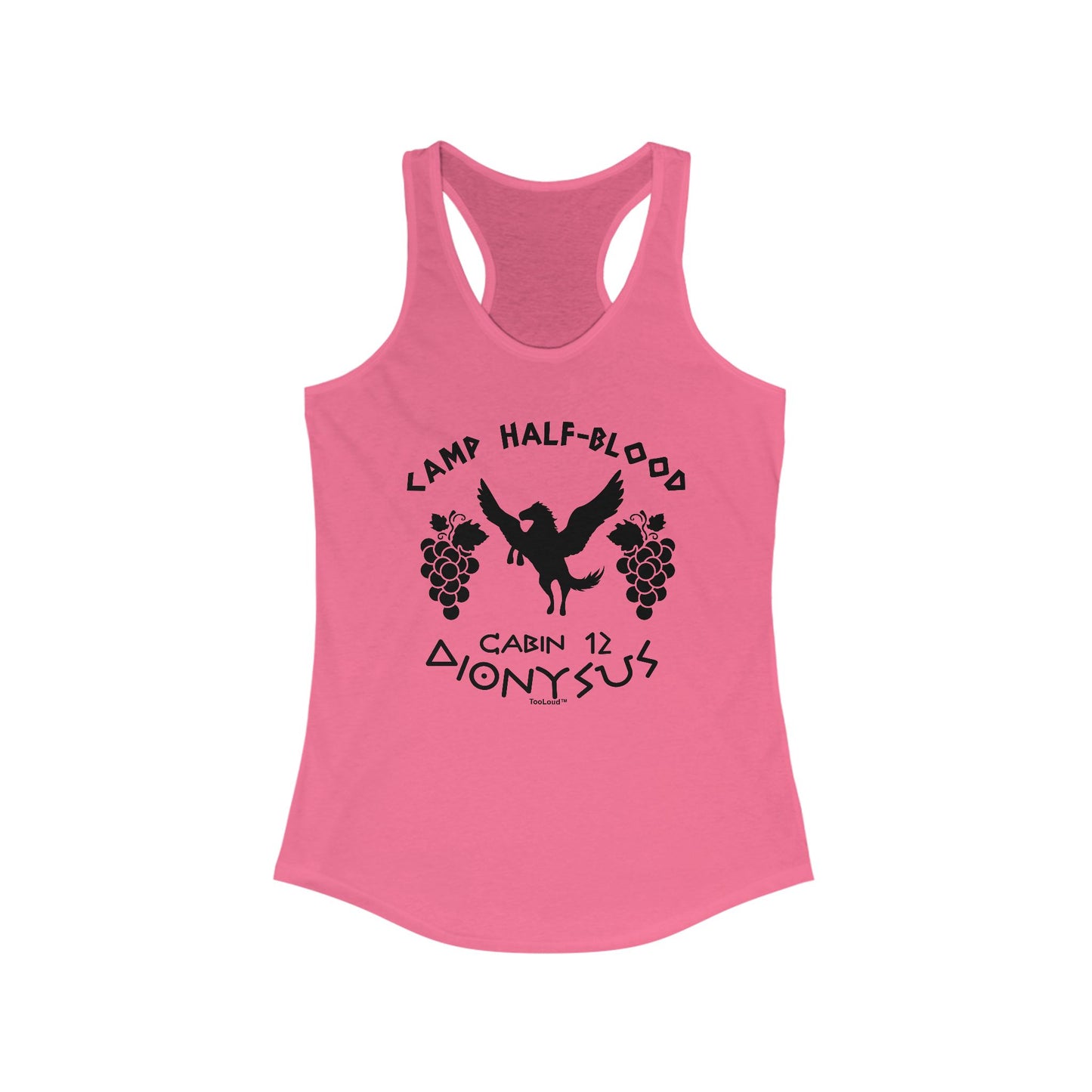 Camp Half Blood Cabin 12 Dionysus Women's Racerback Tank Top by TOOLOUD