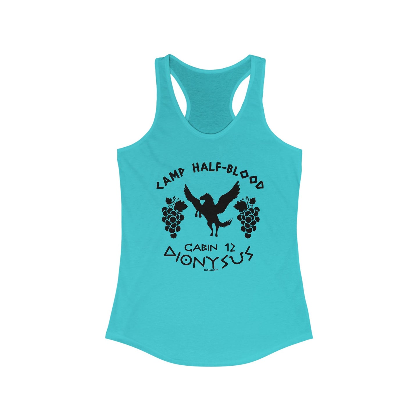 Camp Half Blood Cabin 12 Dionysus Women's Racerback Tank Top by TOOLOUD