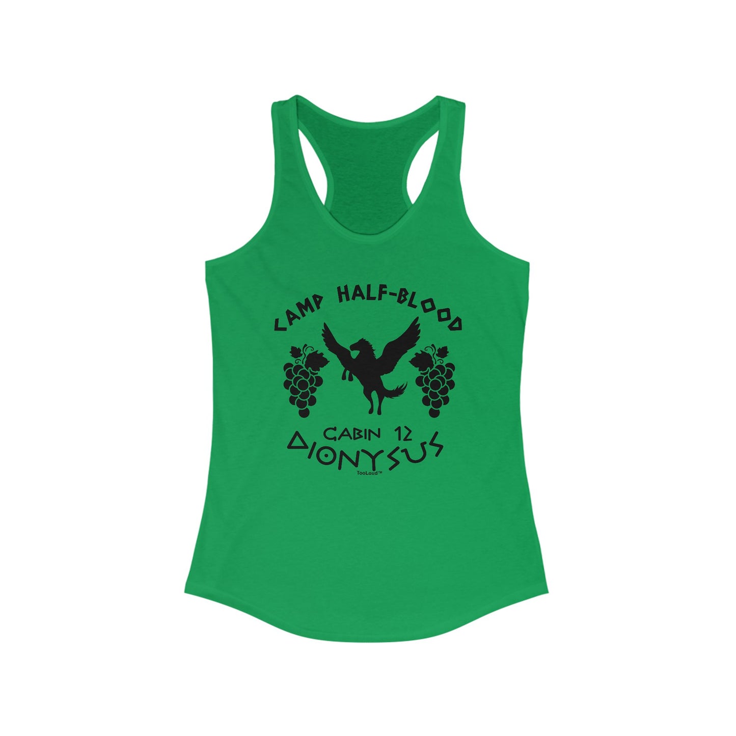 Camp Half Blood Cabin 12 Dionysus Women's Racerback Tank Top by TOOLOUD