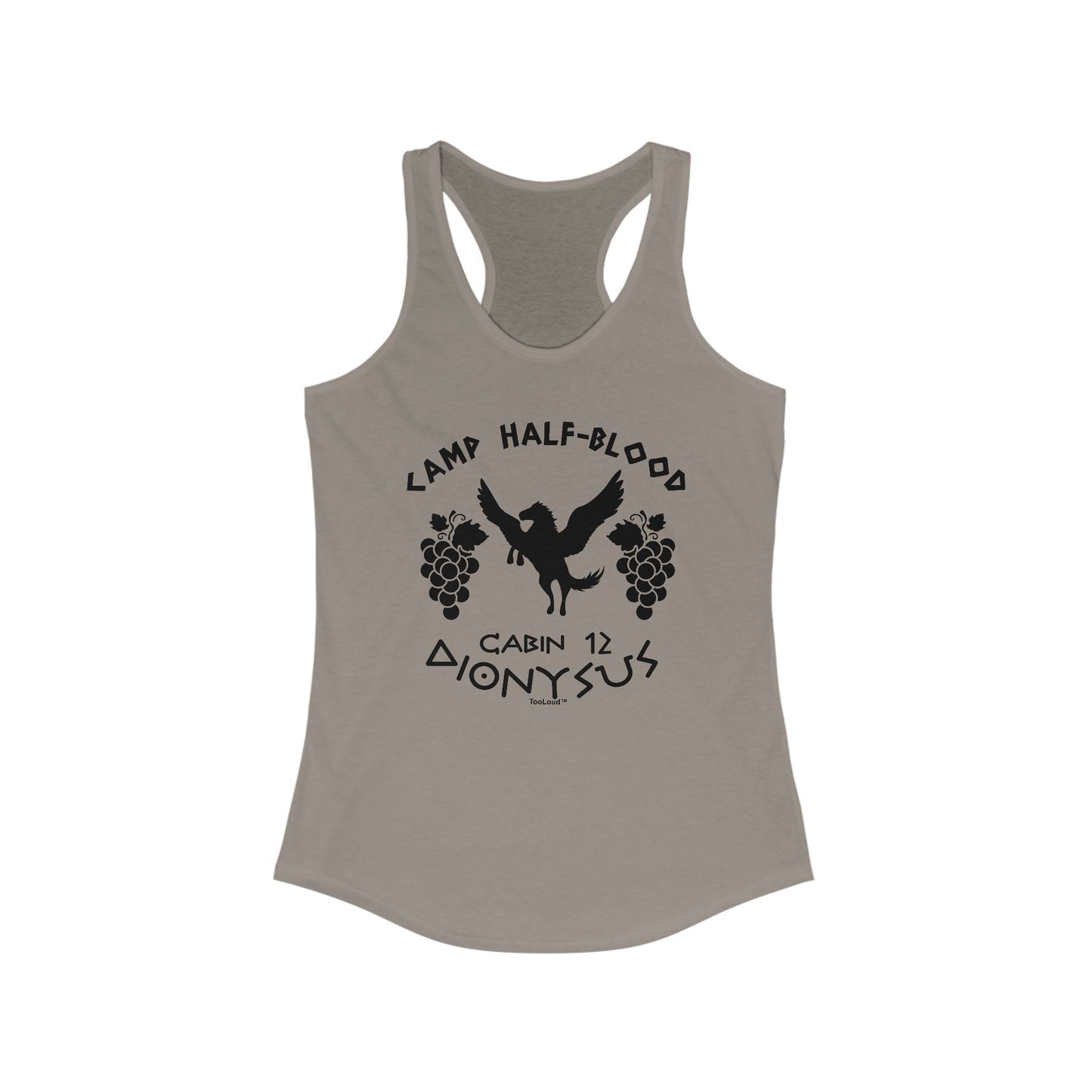 Camp Half Blood Cabin 12 Dionysus Women's Racerback Tank Top by TOOLOUD