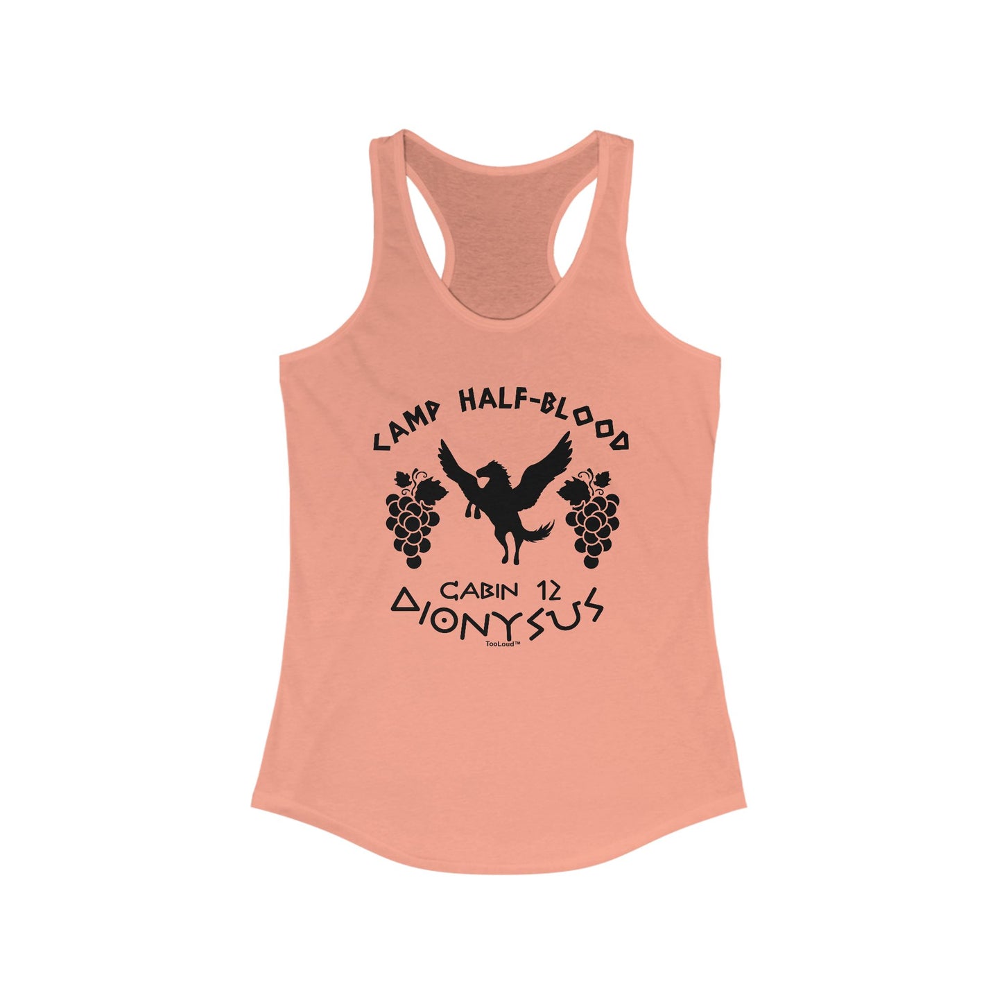 Camp Half Blood Cabin 12 Dionysus Women's Racerback Tank Top by TOOLOUD