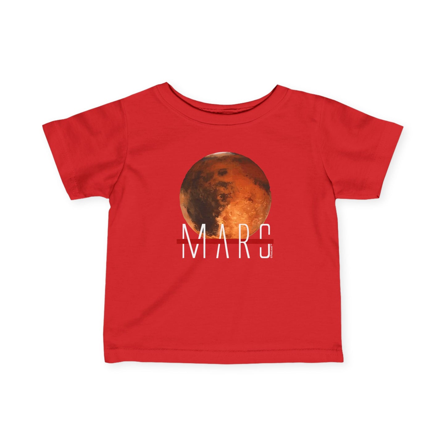Planet Mars Text Infant Dark T-Shirt by TOOLOUD