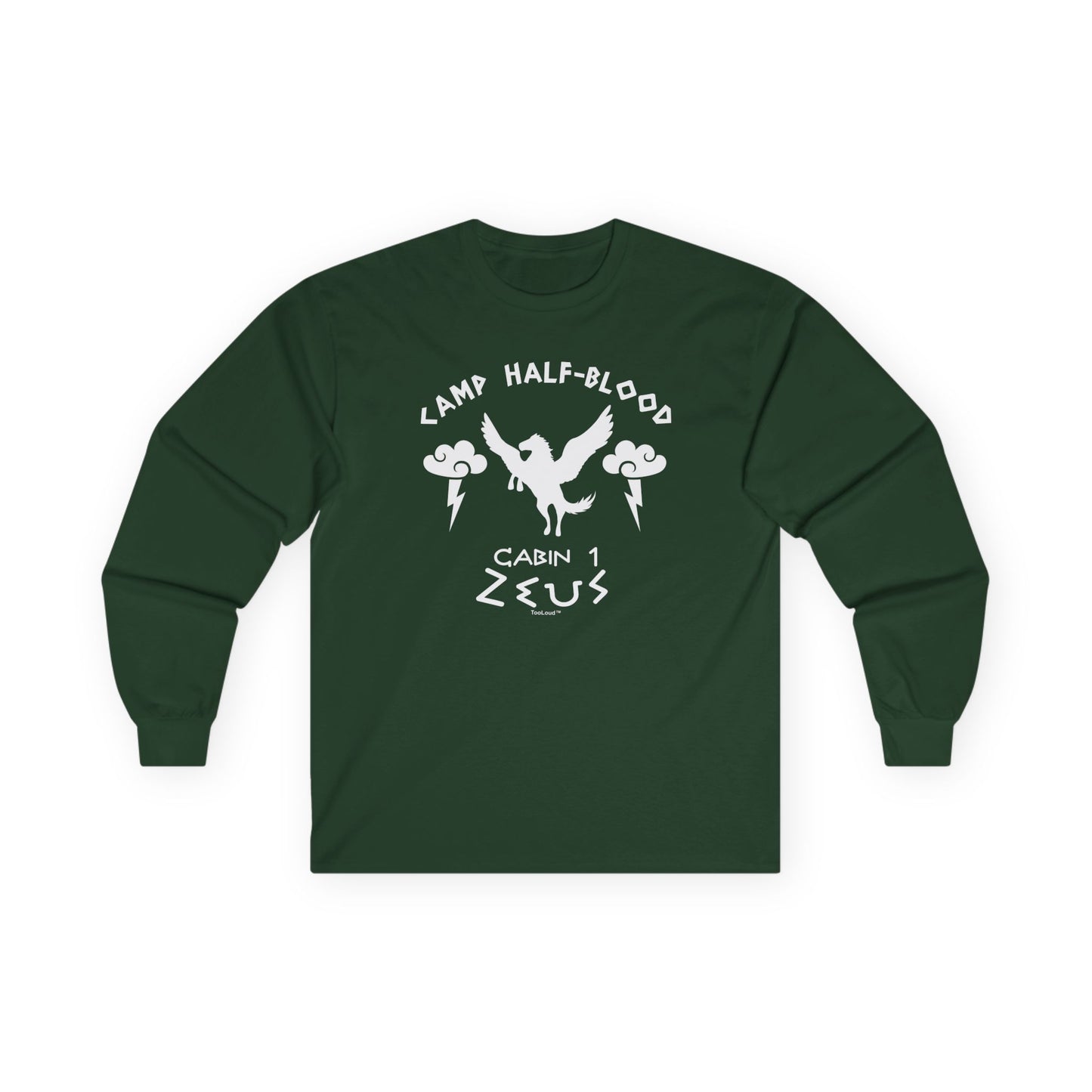 Camp Half Blood Cabin 1 Zeus Adult Long Sleeve Dark T-Shirt by TOOLOUD