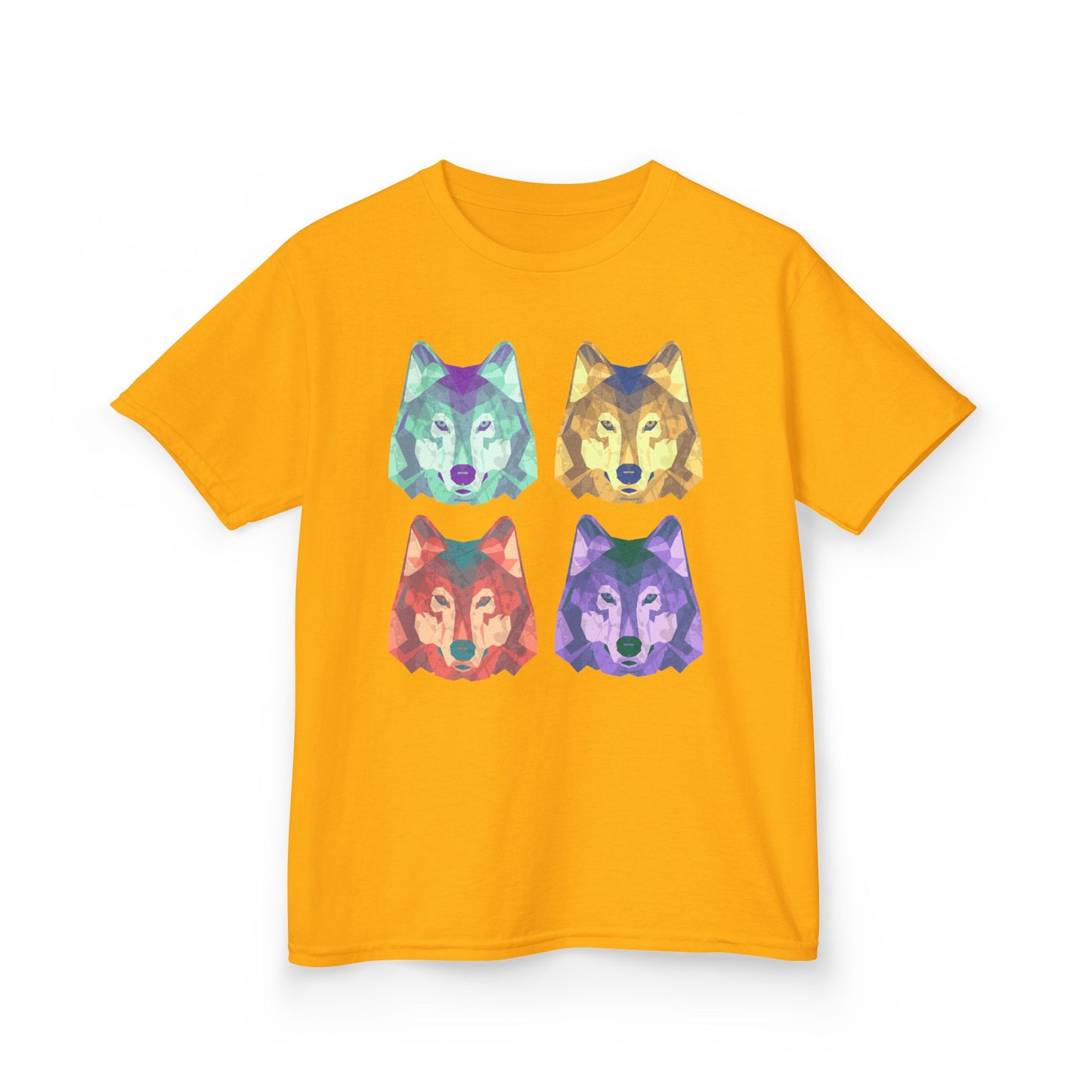 Geometric Wolf Head Pop Art Children’s T-Shirt by TOOLOUD