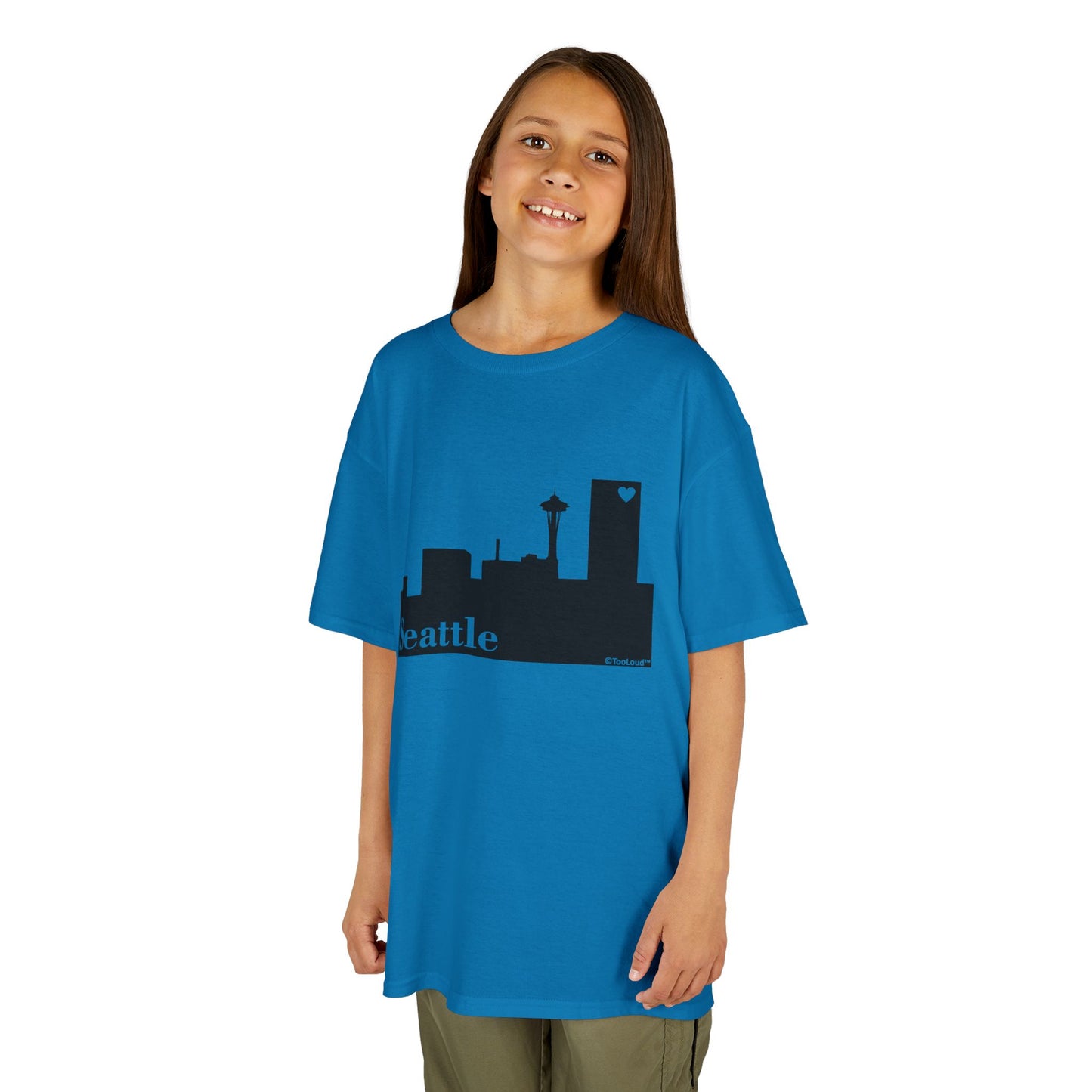 Seattle Skyline with Space Needle Children's T-Shirt by TOOLOUD