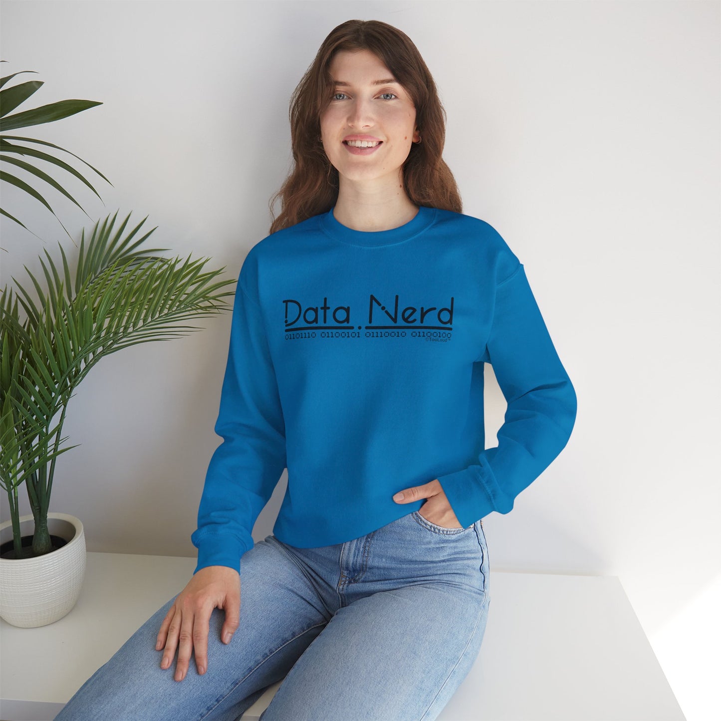 Data Nerd Adult Crewneck Sweatshirt by TOOLOUD