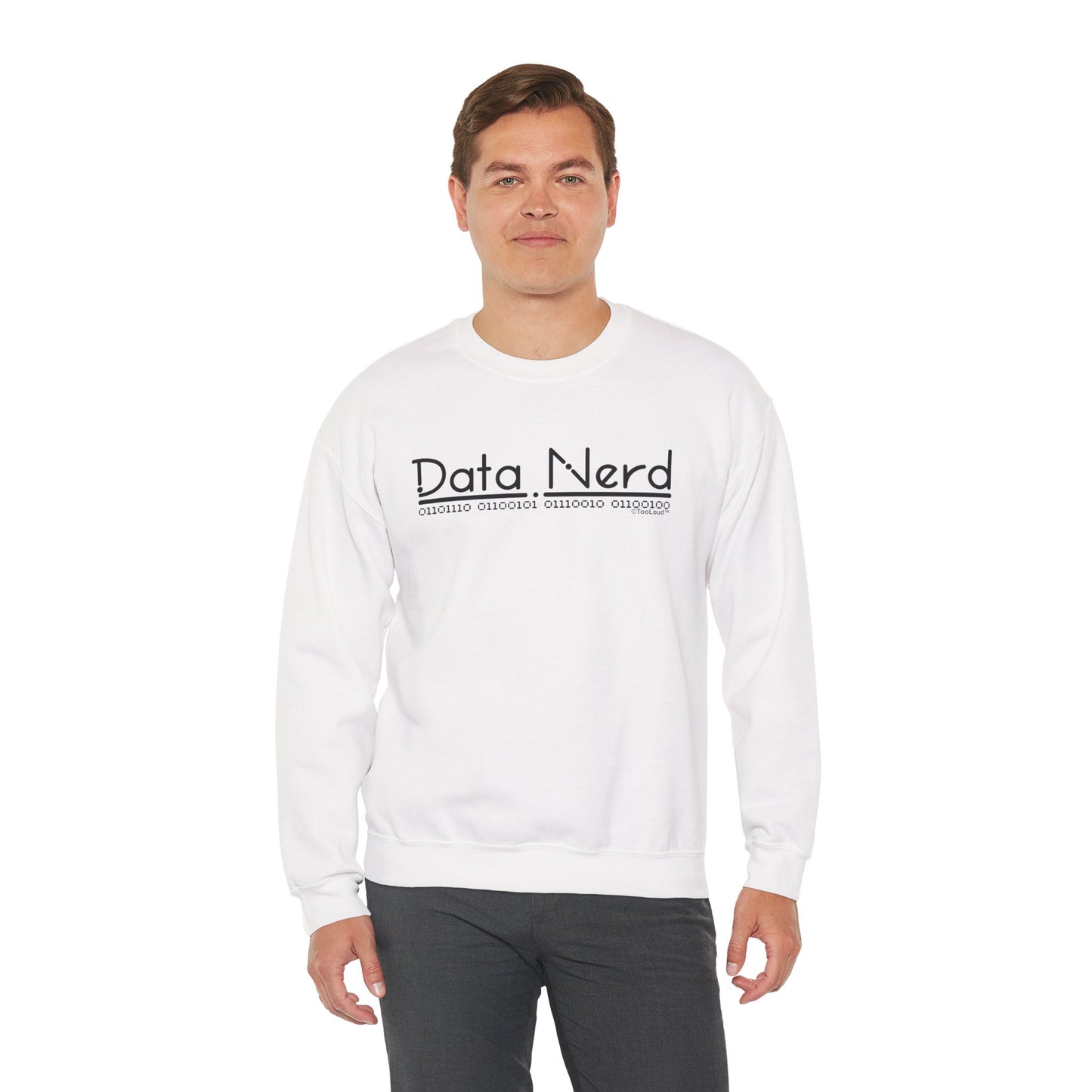 Data Nerd Adult Crewneck Sweatshirt by TOOLOUD