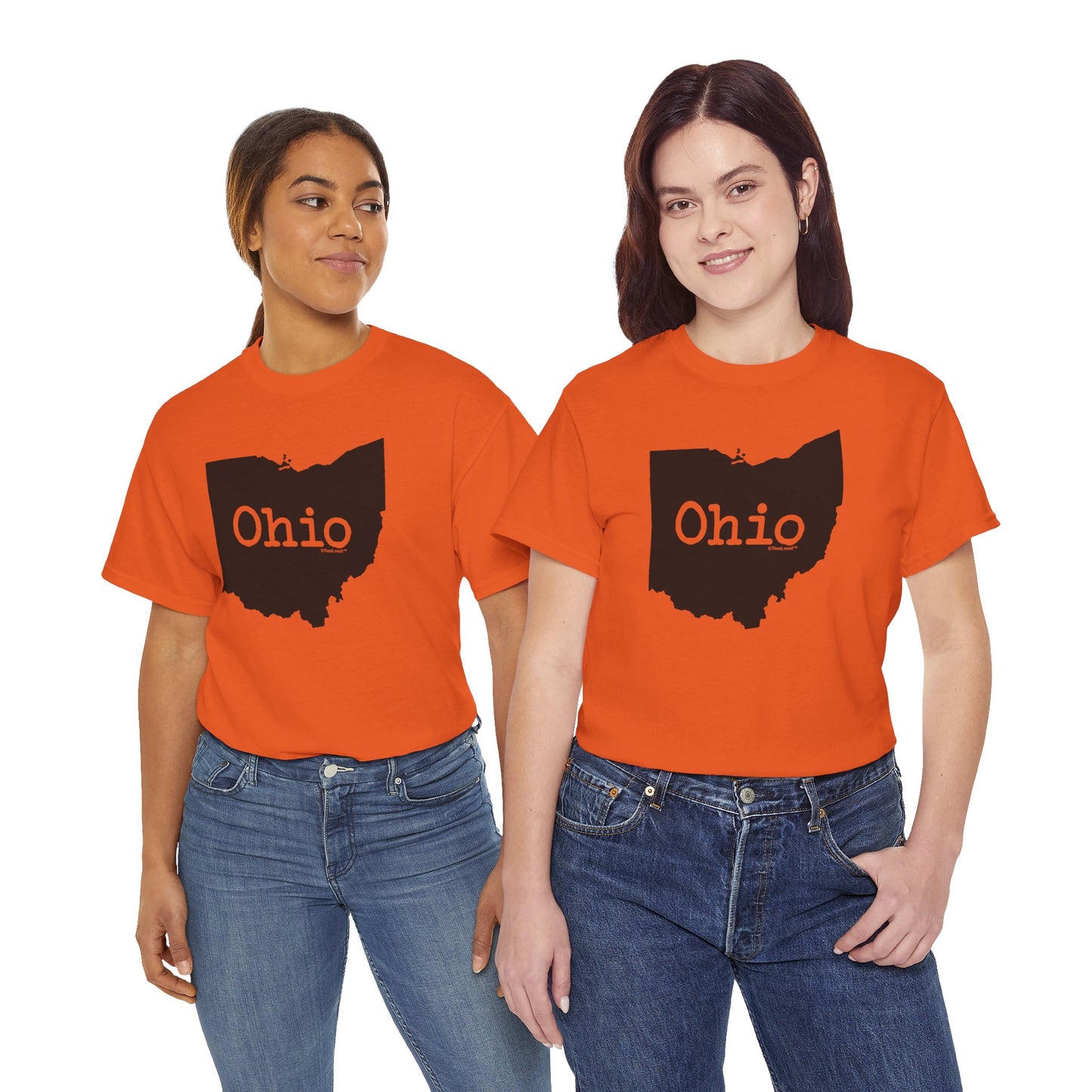 Ohio - United States Shape Print Adult T-Shirt by TOOLOUD