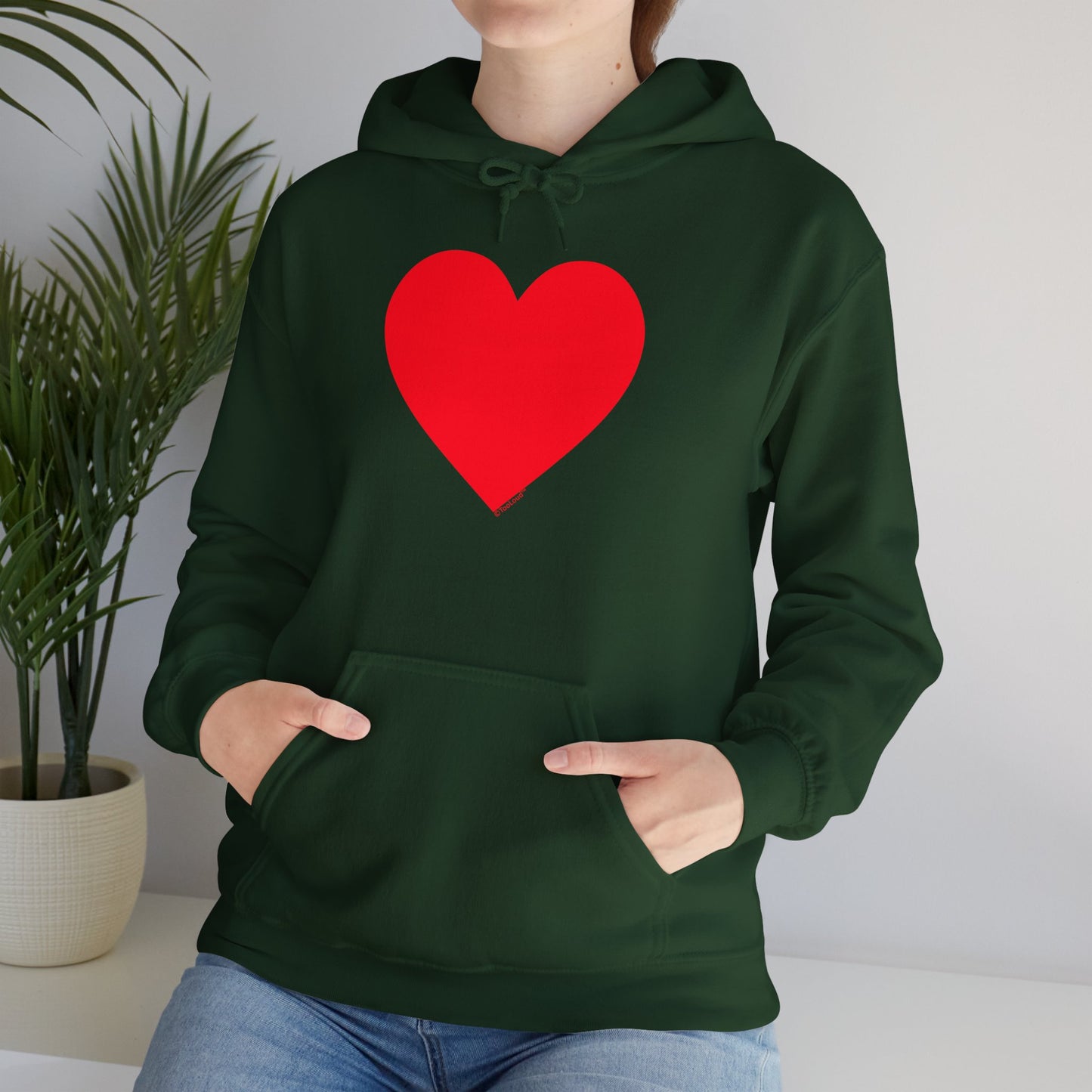 TOOLOUD Big Red Heart Valentine's Day Dark Unisex Hoodie Sweatshirt