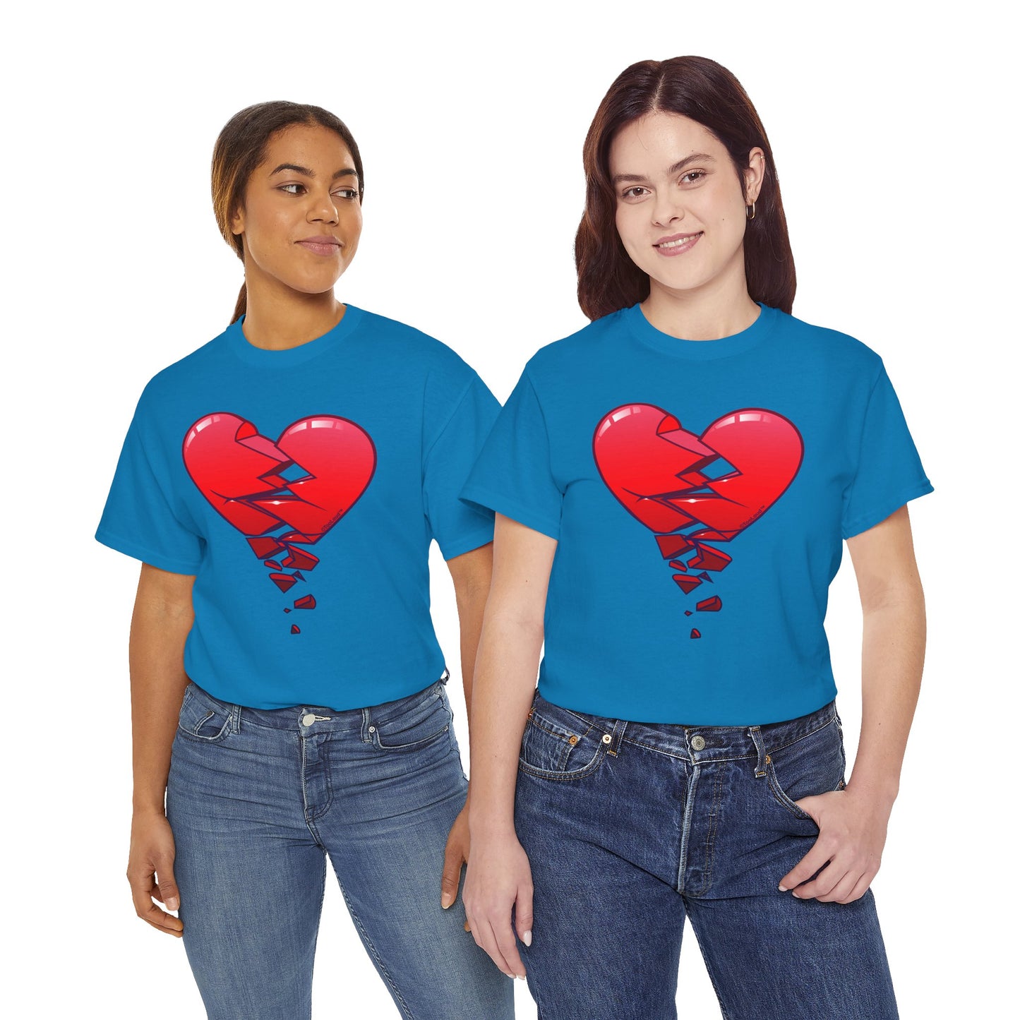 Crumbling Broken Heart Adult Unisex T-Shirt Tee